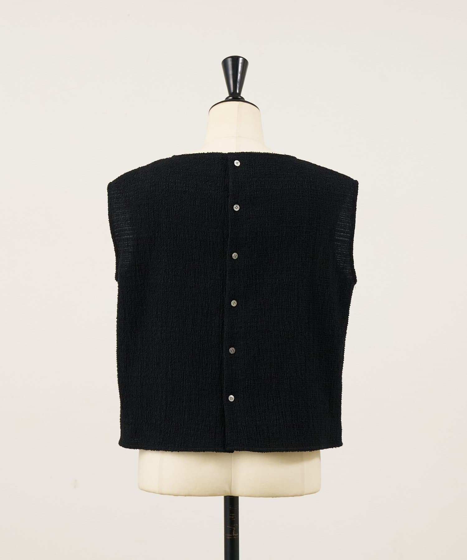 BEARDSLEY(ビアズリー) シャーリングジャガードノースリブラウス《15 quinze》