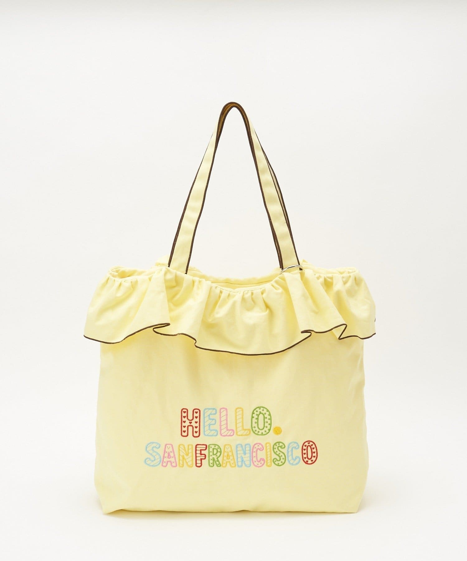 CIAOPANIC TYPY(チャオパニックティピー) 【HELLO.SANFRANCISCO/ハローサンフランシスコ】フリル刺繍BIGトートバッグ