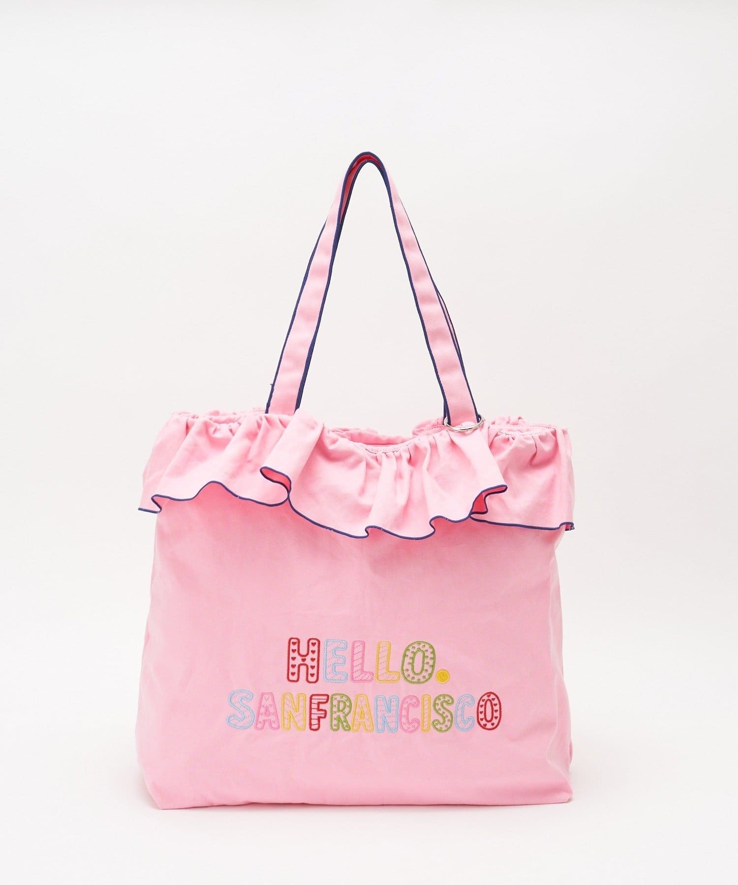 CIAOPANIC TYPY(チャオパニックティピー) 【HELLO.SANFRANCISCO/ハローサンフランシスコ】フリル刺繍BIGトートバッグ