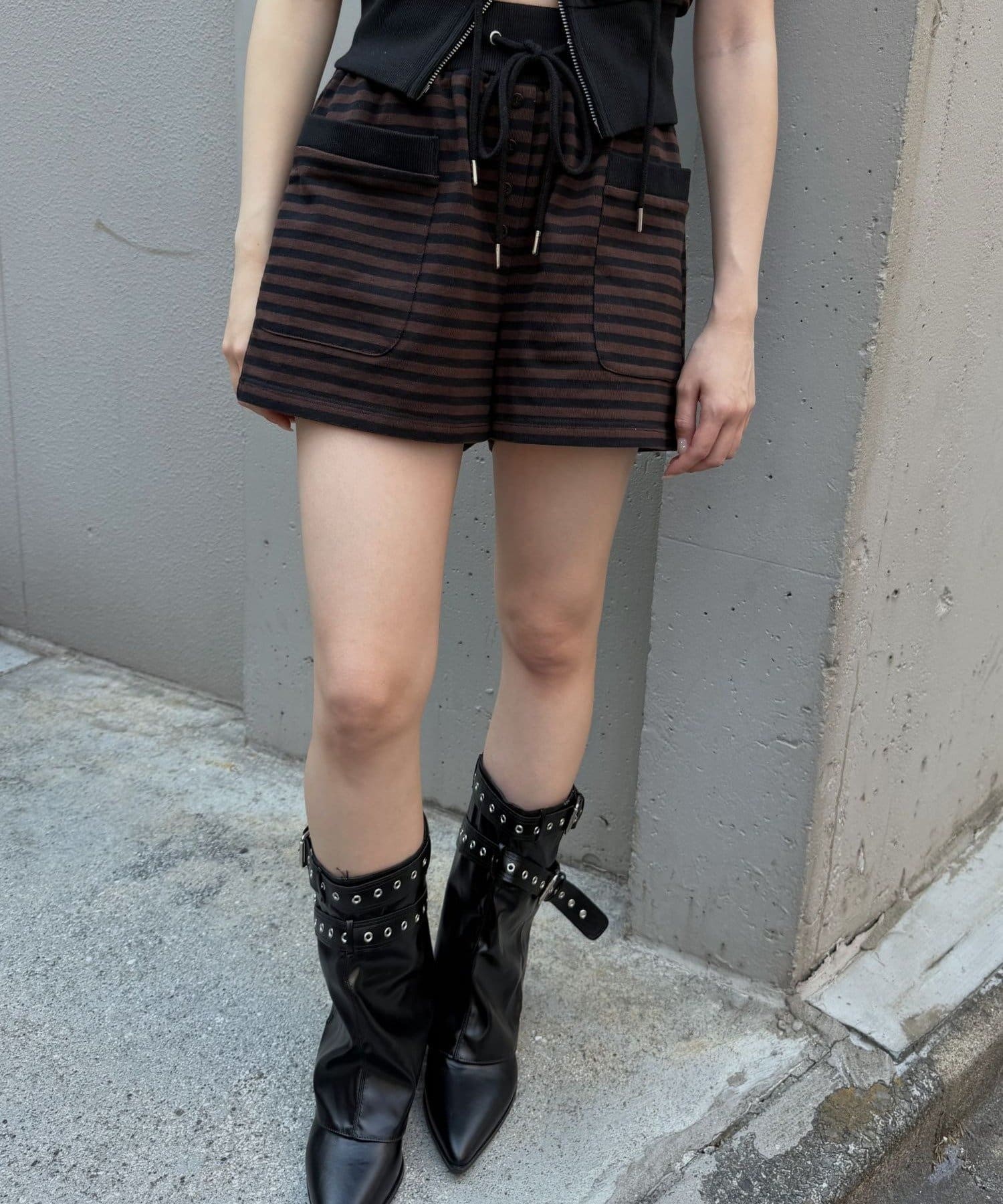 mline(エムライン) [mline]ボーダーショートパンツ