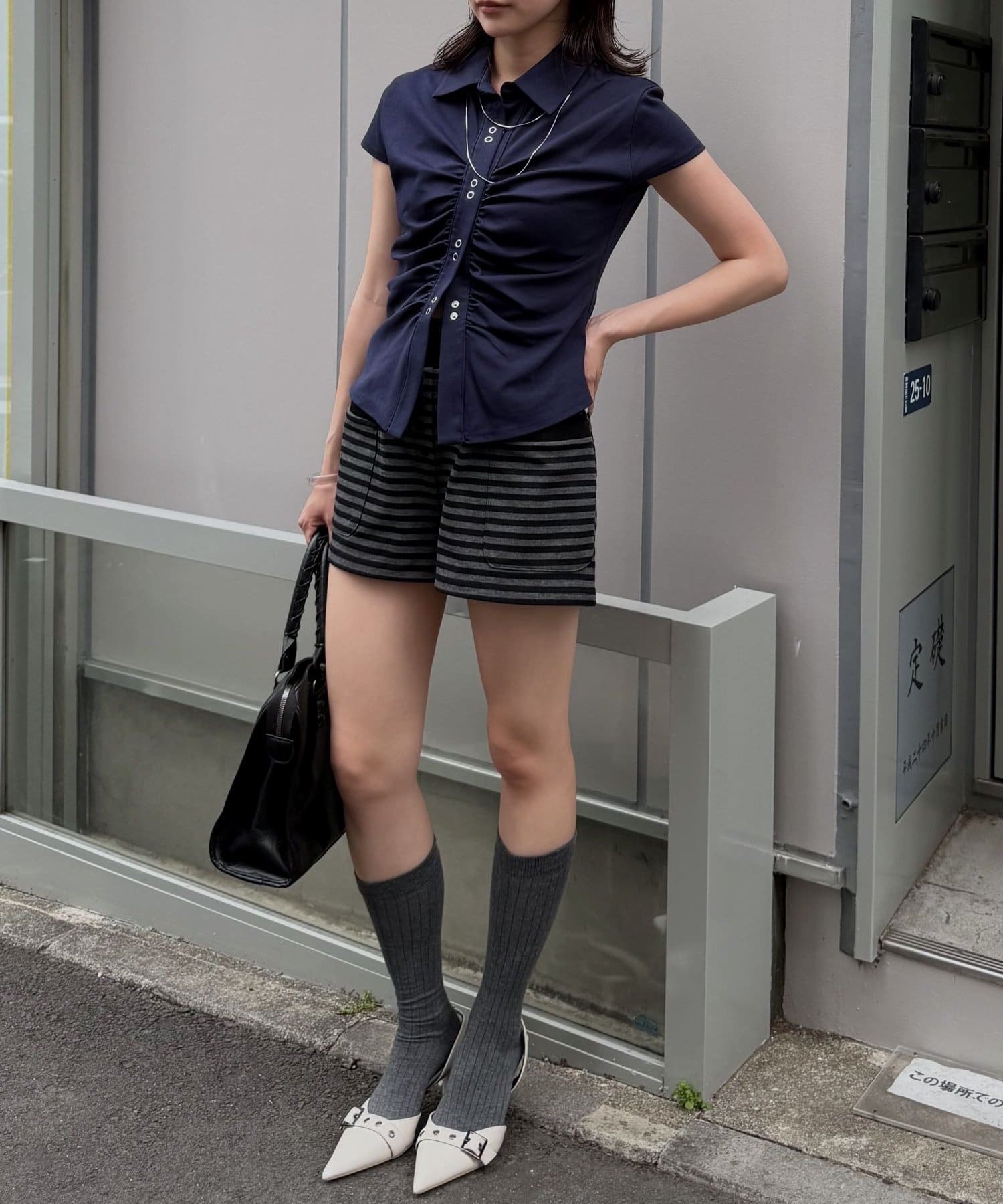 mline(エムライン) [mline]ボーダーショートパンツ