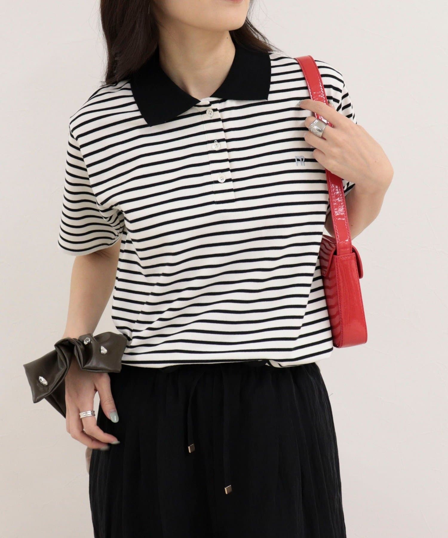 FREDY & GLOSTER(フレディ アンド グロスター) FR刺しゅうCOTTONポロシャツ