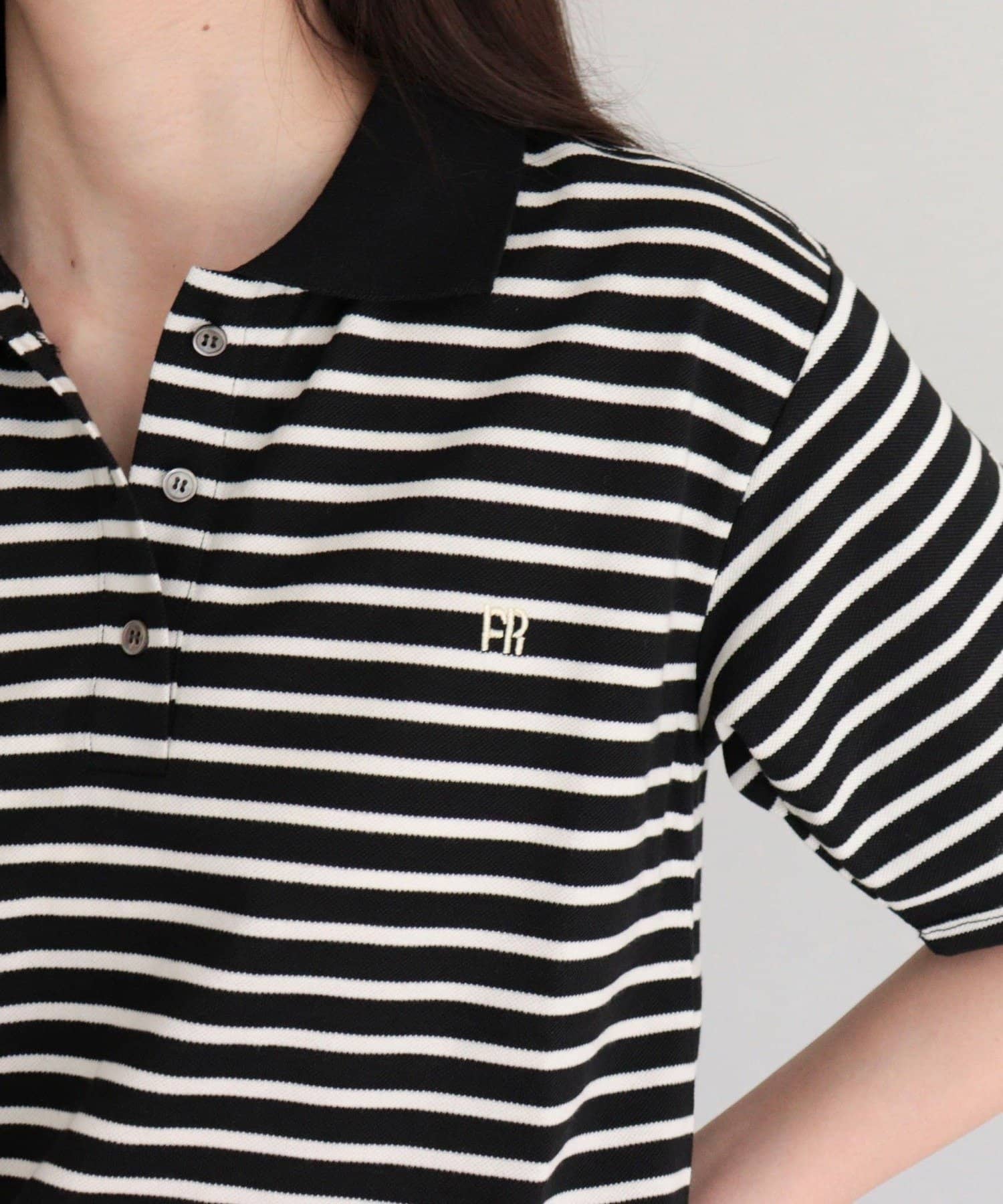 FREDY & GLOSTER(フレディ アンド グロスター) FR刺しゅうCOTTONポロシャツ