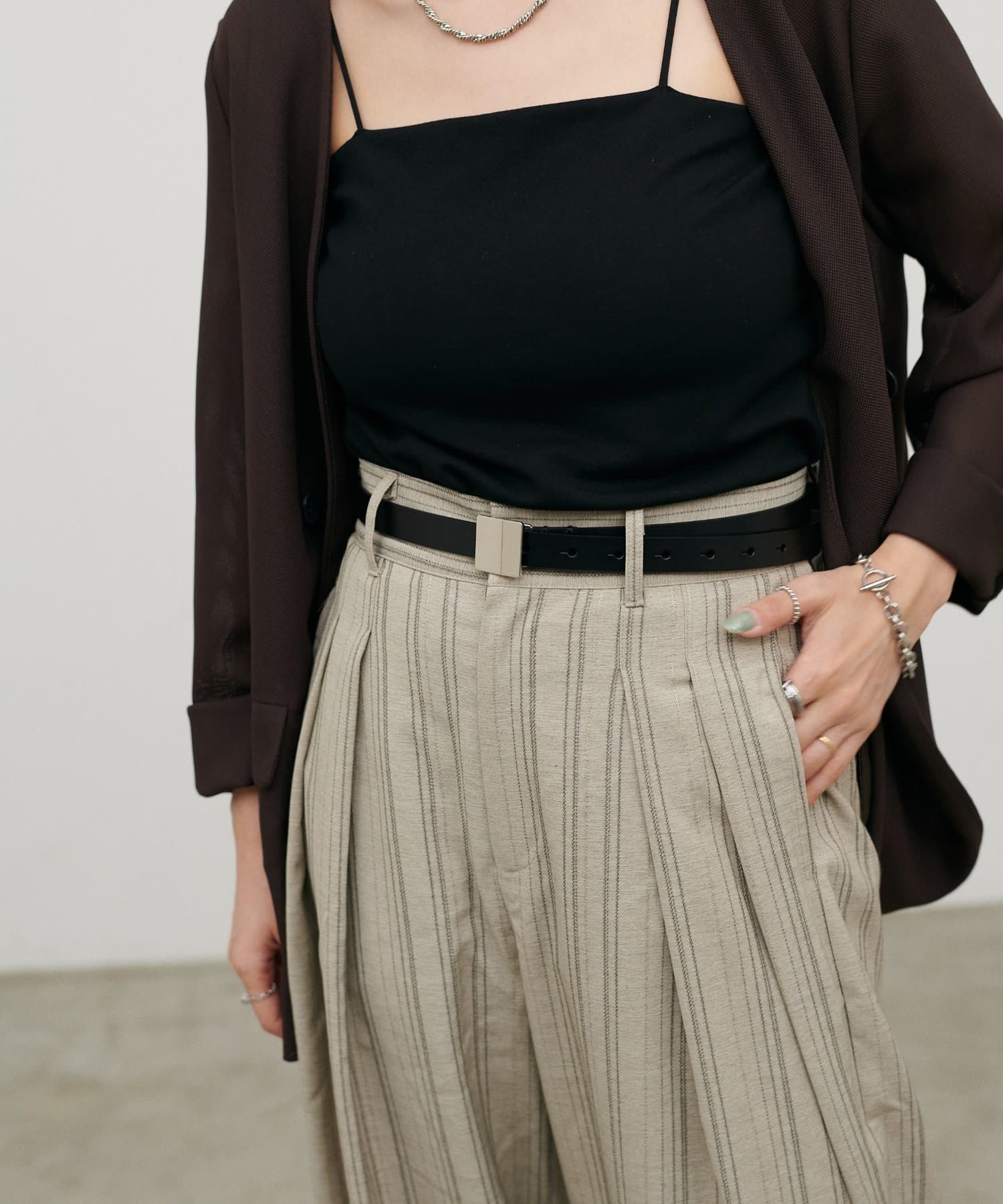 LARUTA(ラルータ) スクエアバックルレザーベルト