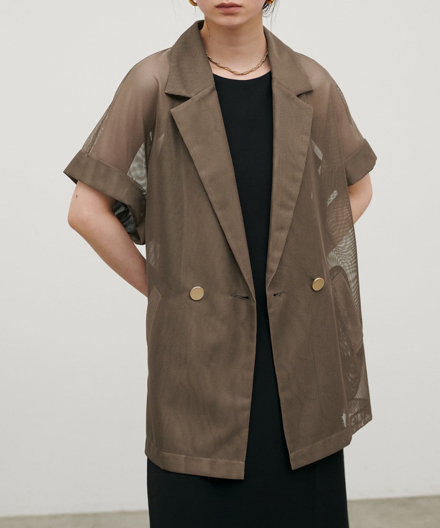 LARUTA(ラルータ) 半袖メッシュジャケット