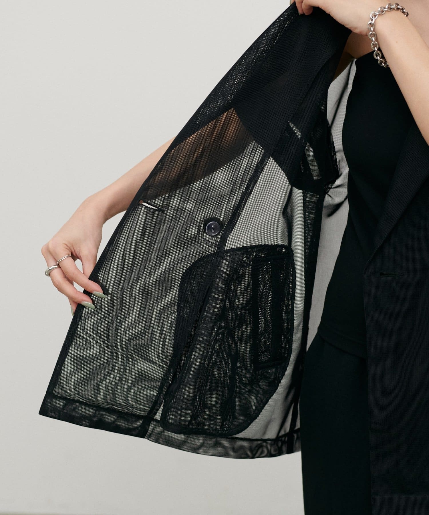 LARUTA(ラルータ) 半袖メッシュジャケット