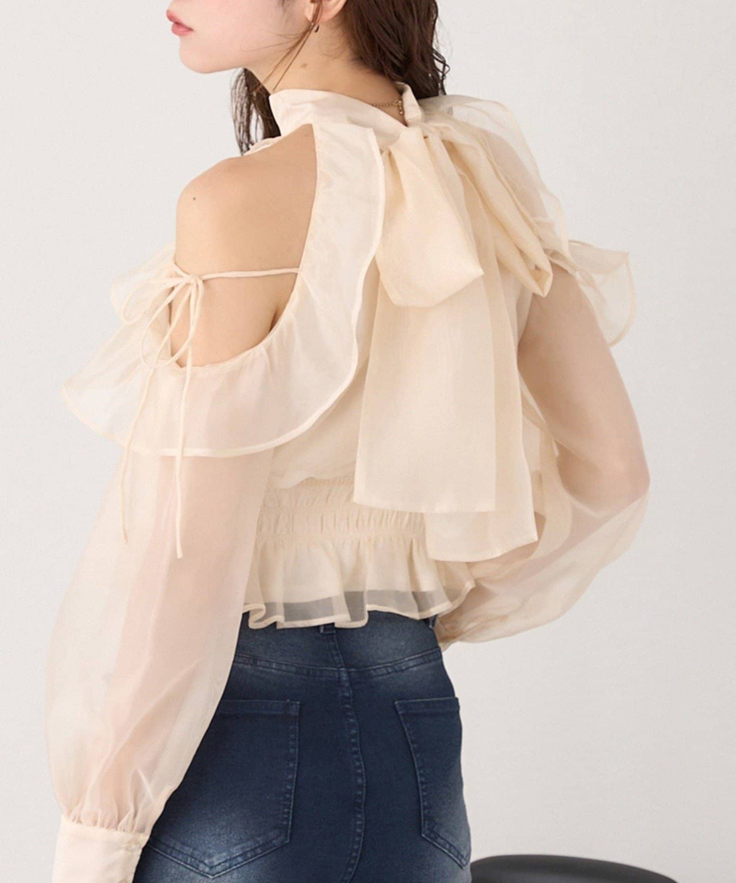 NICE CLAUP / OLIVE des OLIVE OUTLET(ナイスクラップ  / オリーブ デ オリーブ アウトレット) 【one after another】アメスリブラウス