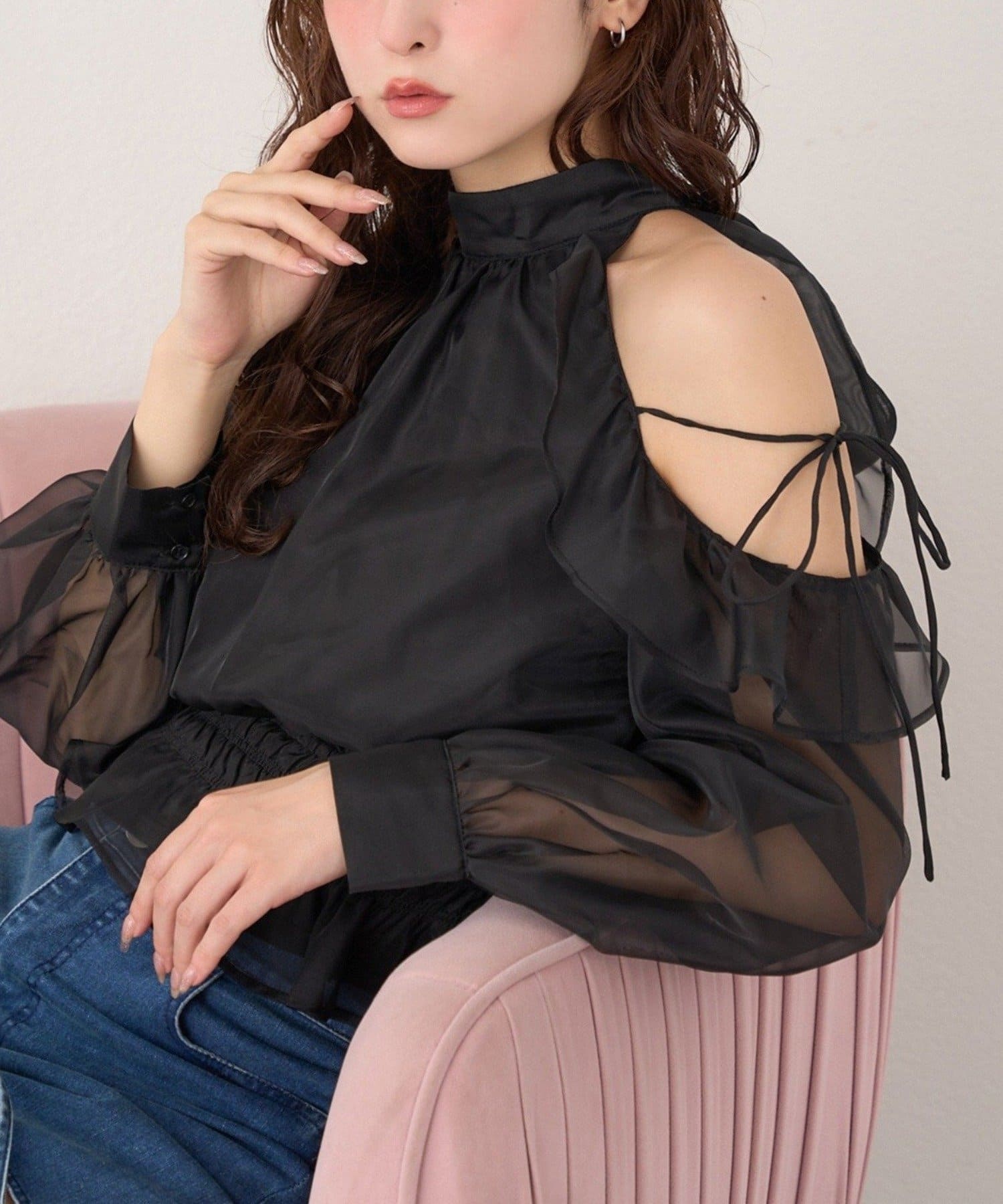 NICE CLAUP / OLIVE des OLIVE OUTLET(ナイスクラップ  / オリーブ デ オリーブ アウトレット) 【one after another】アメスリブラウス