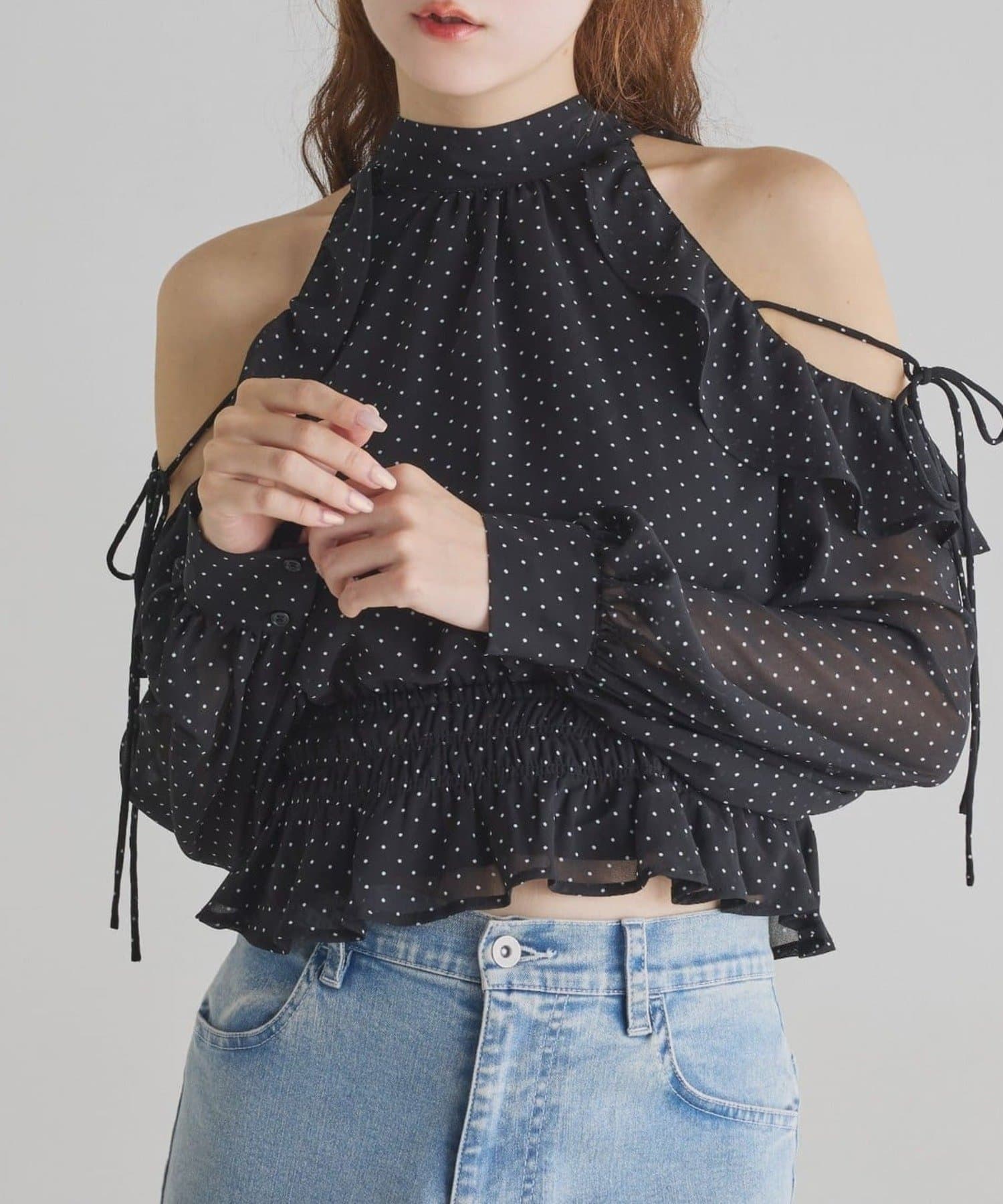 NICE CLAUP / OLIVE des OLIVE OUTLET(ナイスクラップ  / オリーブ デ オリーブ アウトレット) 【one after another】アメスリブラウス