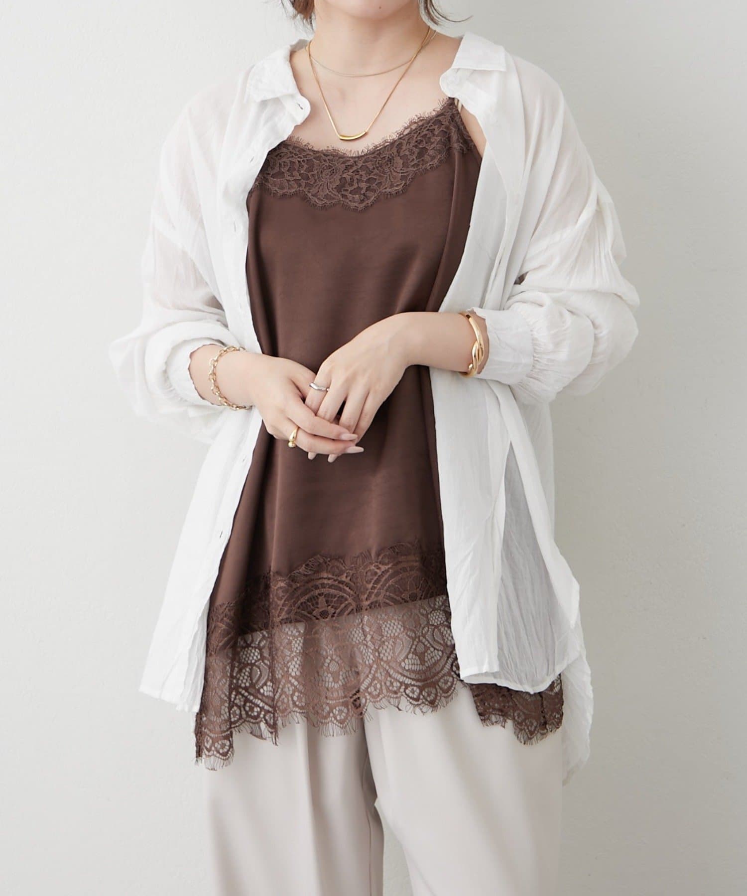 Remind me and forever(リマインドミーアンドフォーエバー) 【India Series/WEB限定】クリンクル加工シャツ