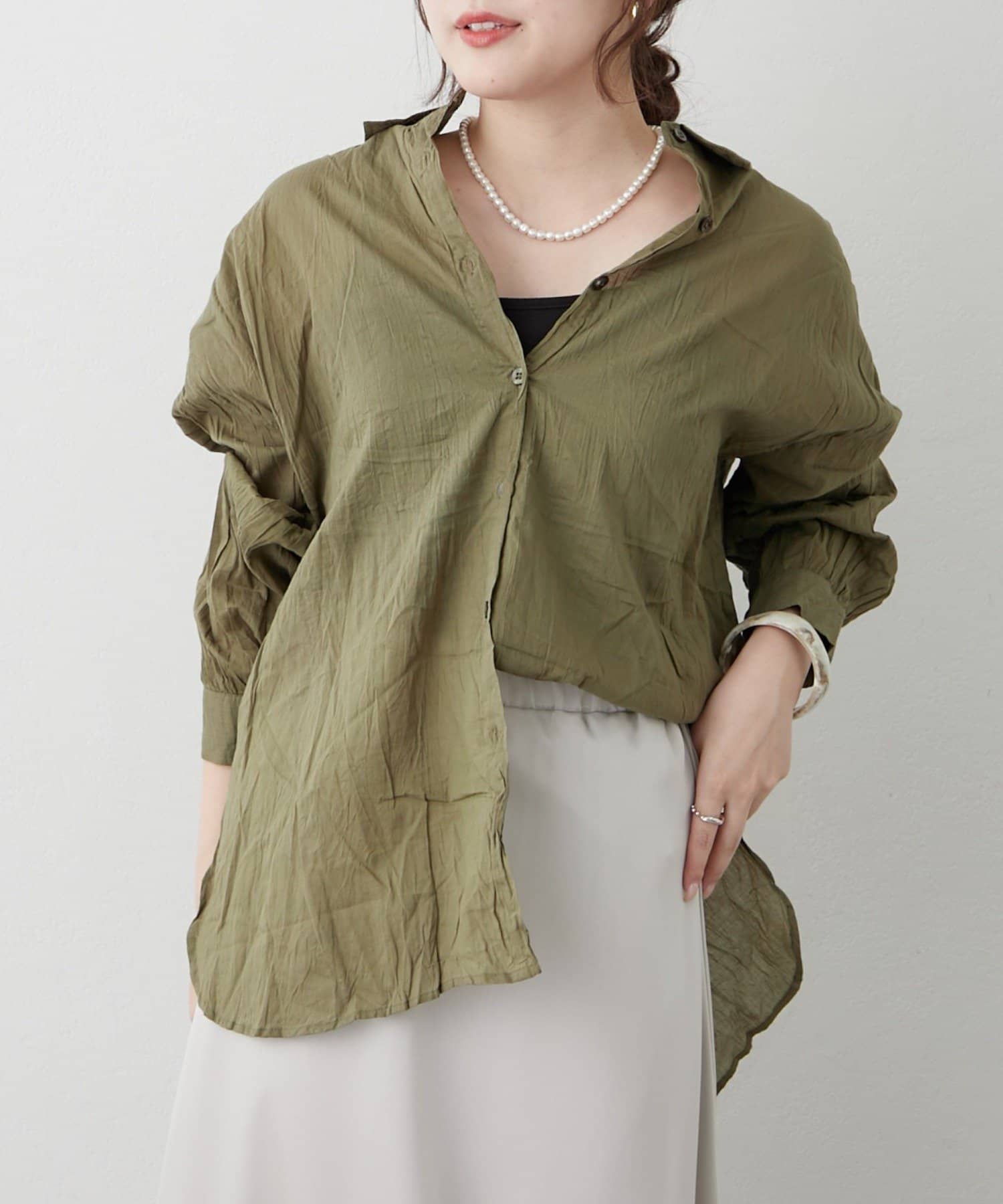 Remind me and forever(リマインドミーアンドフォーエバー) 【India Series/WEB限定】クリンクル加工シャツ