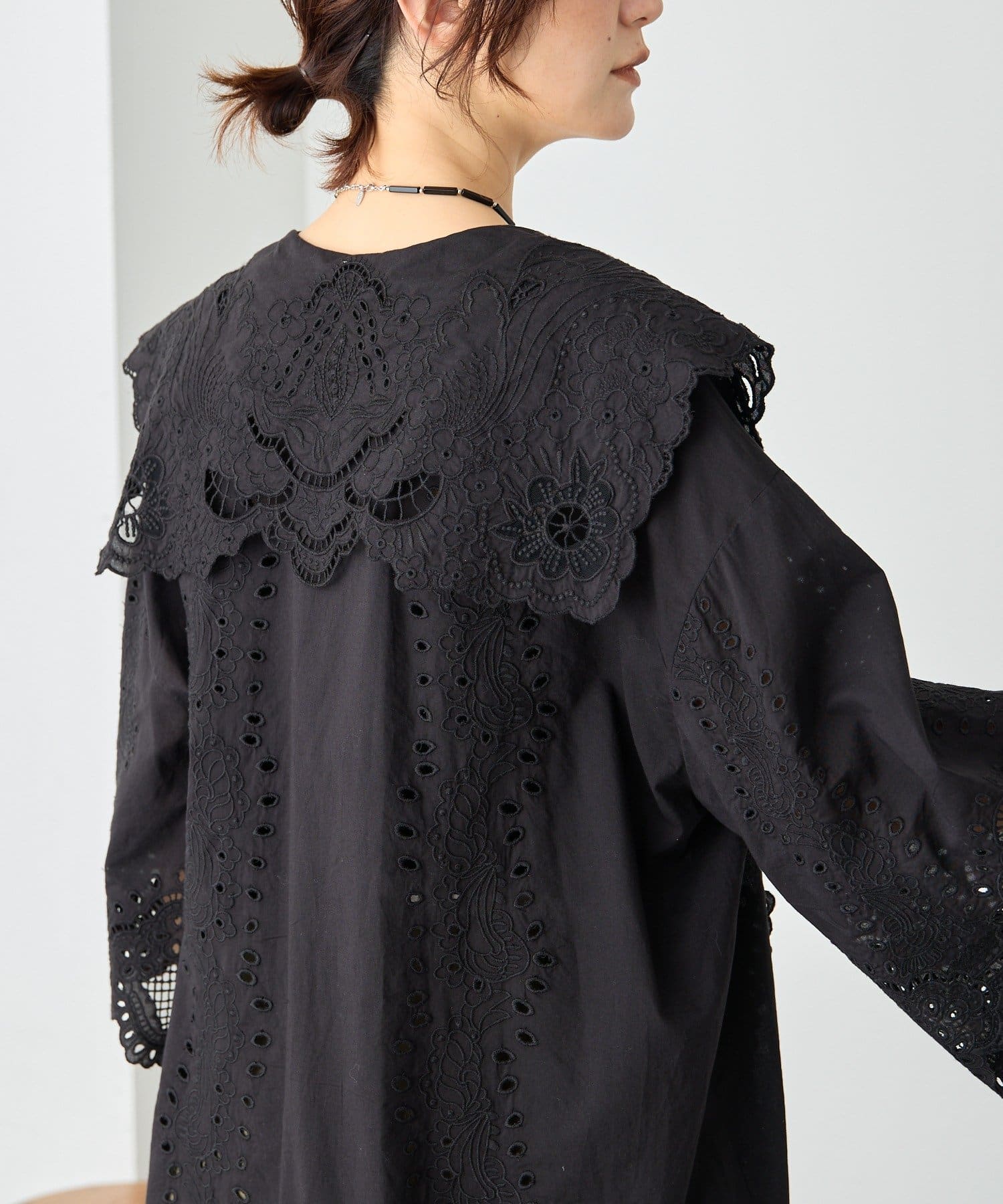 RIVE DROITE(リヴドロワ) 予約【à Nice （ア ・ニース）】カットワークレースシャツ/6月下旬お届け予定