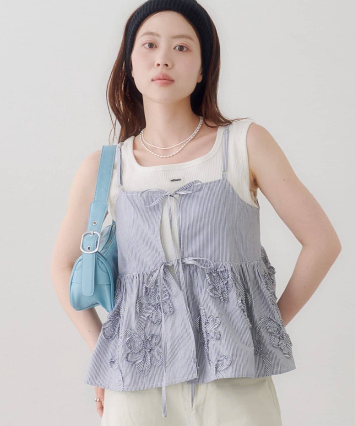 Kastane(カスタネ) 【6.14(日)0:00発売/WEB先行】SETUPステッチ刺繍ビスチェ