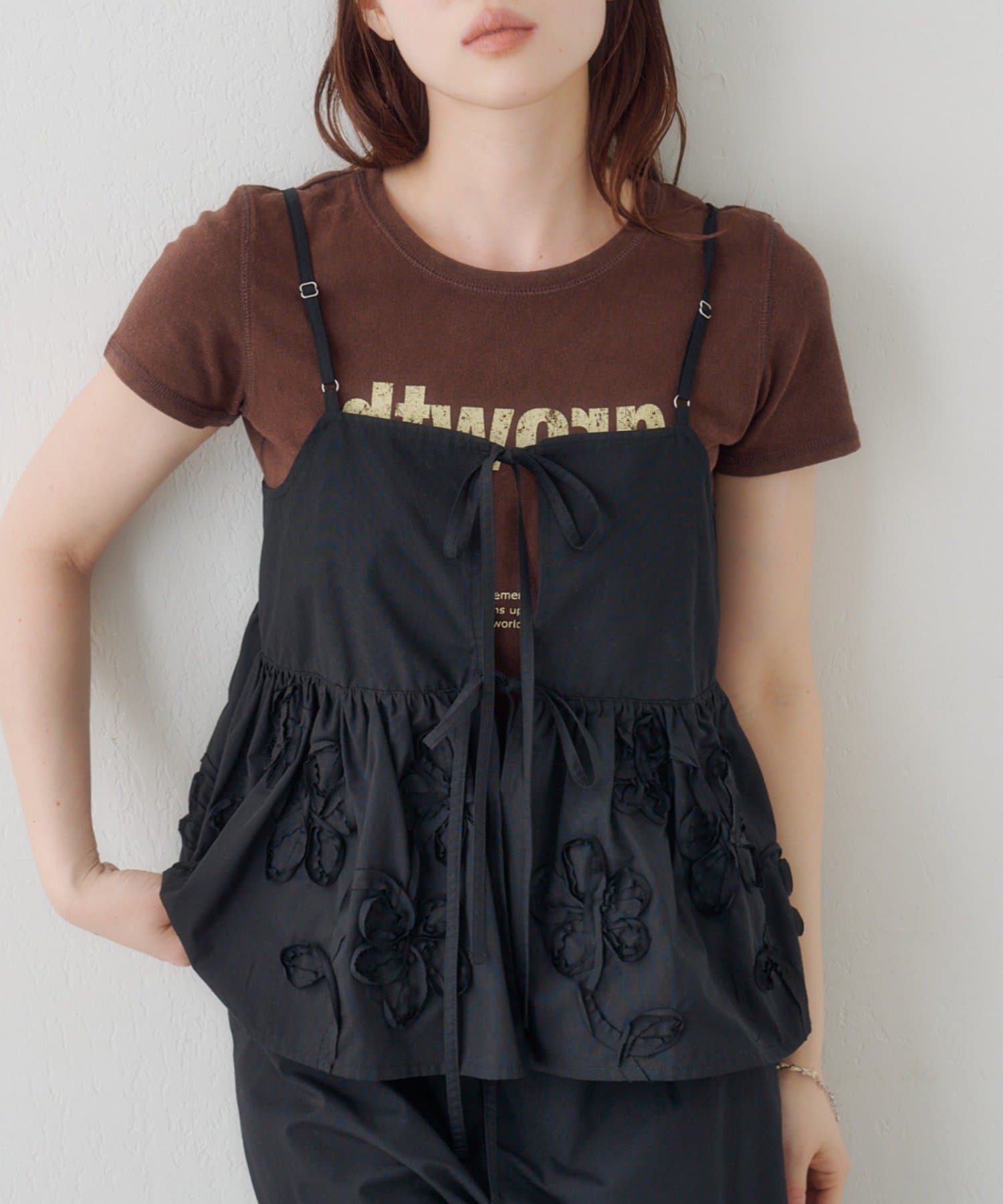 Kastane(カスタネ) 【6.14(日)0:00発売/WEB先行】SETUPステッチ刺繍ビスチェ