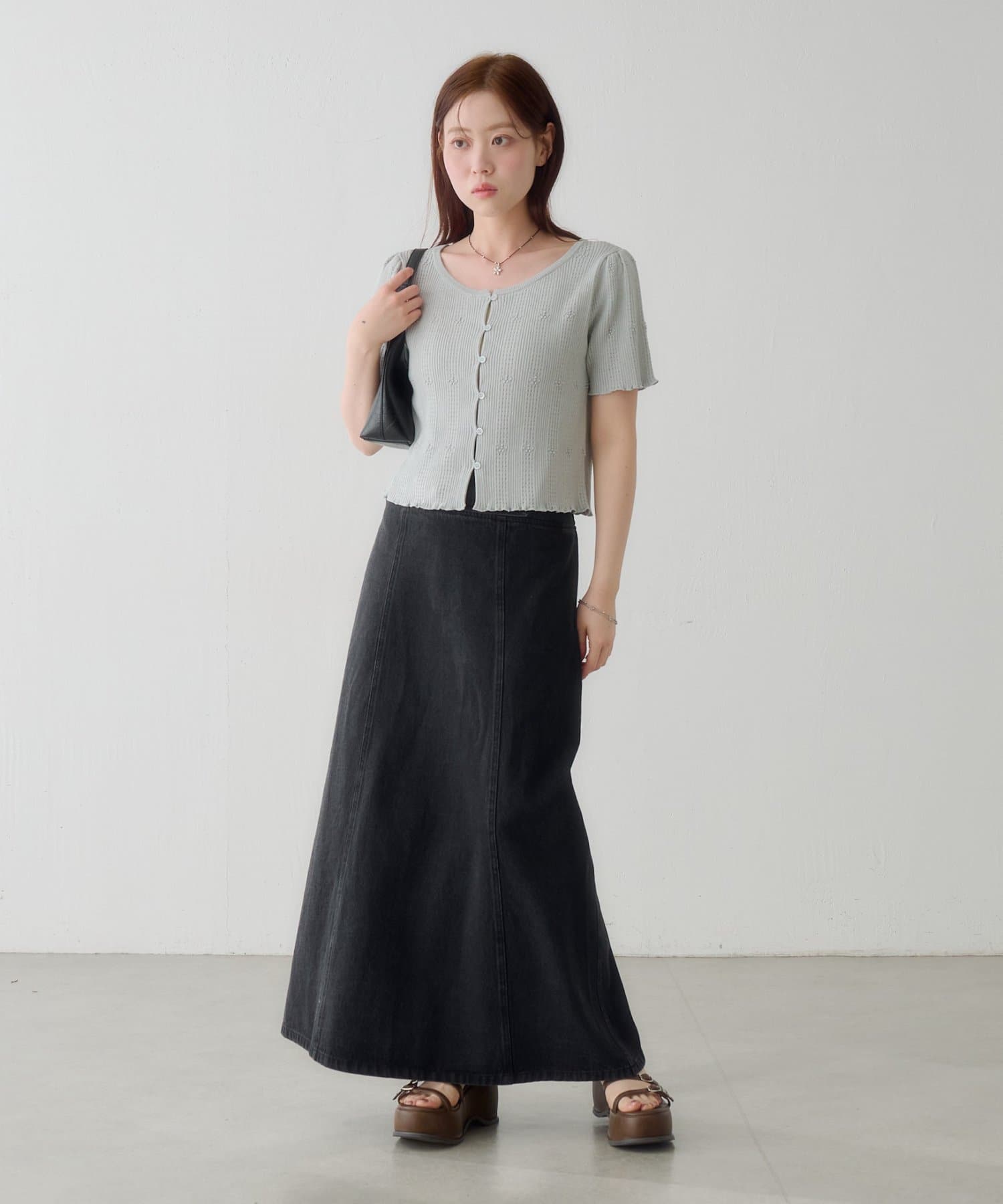 Kastane(カスタネ) 【5.1(金)12:00発売/WEB先行】フラワージャガードニットカーディガン