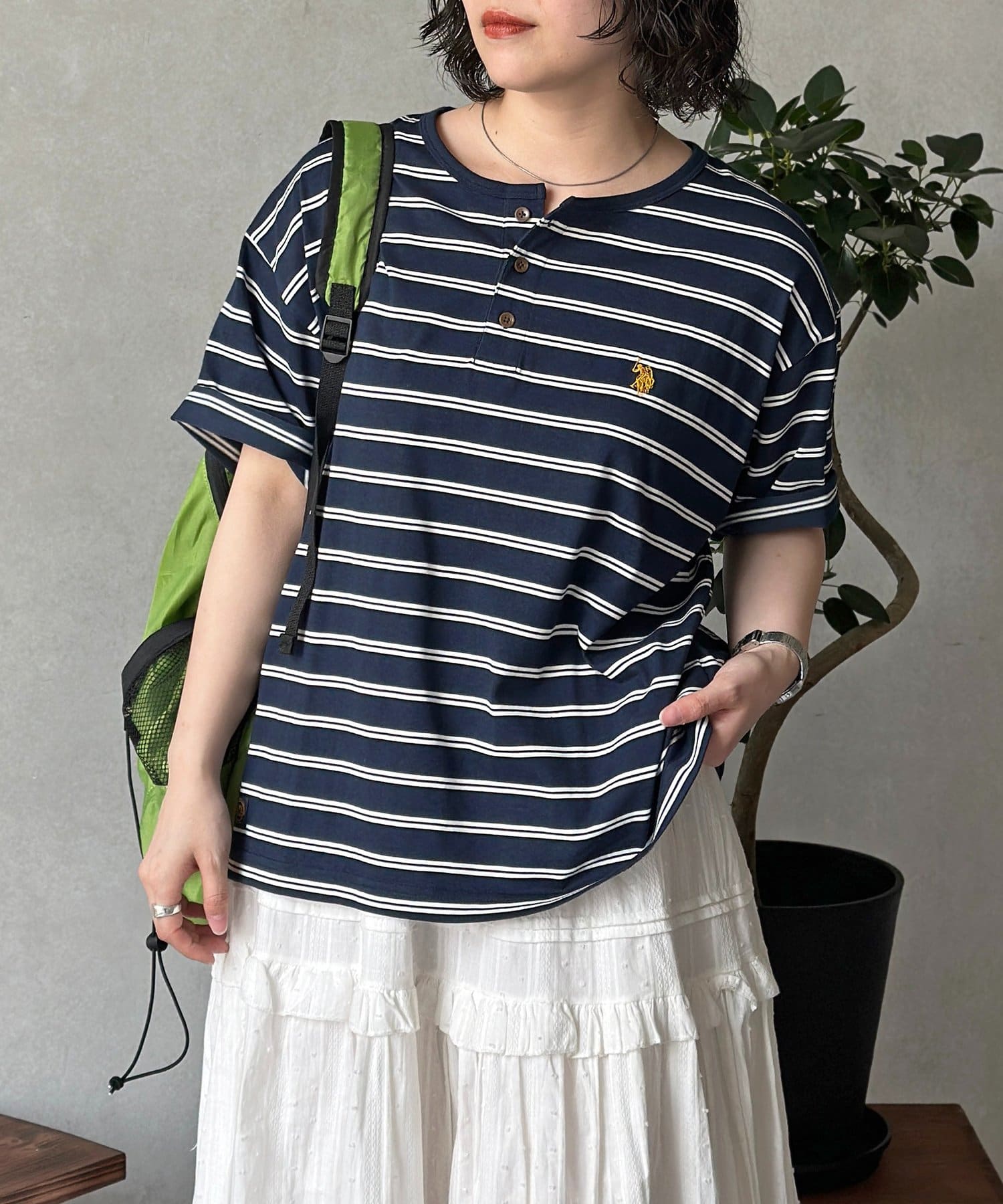 CPCM(シーピーシーエム) 【U.S. POLO ASSN.】ボーダーヘンリーT