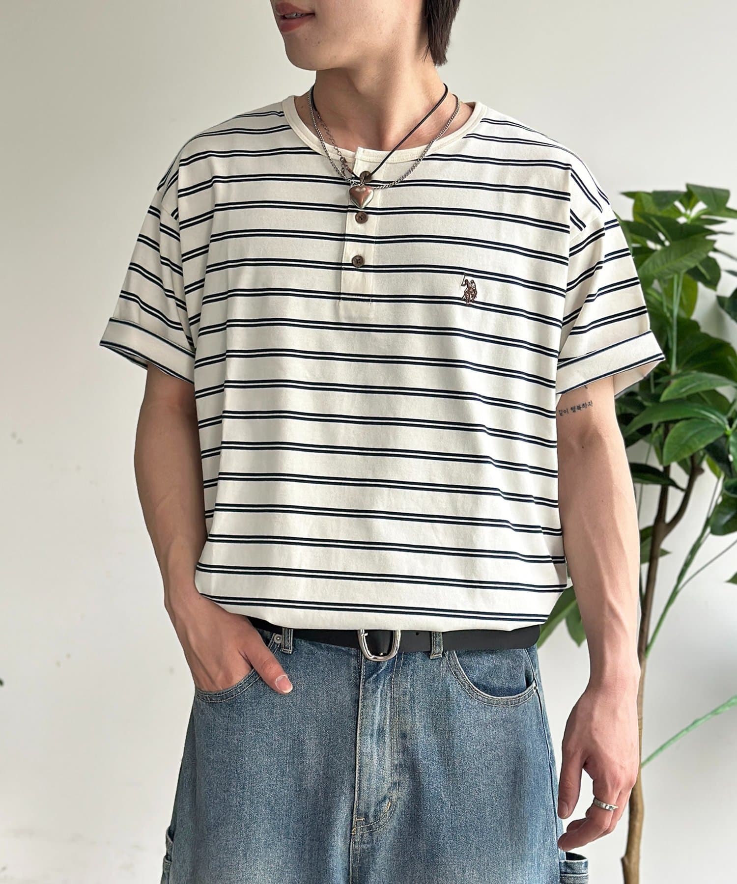 CPCM(シーピーシーエム) 【U.S. POLO ASSN.】ボーダーヘンリーT