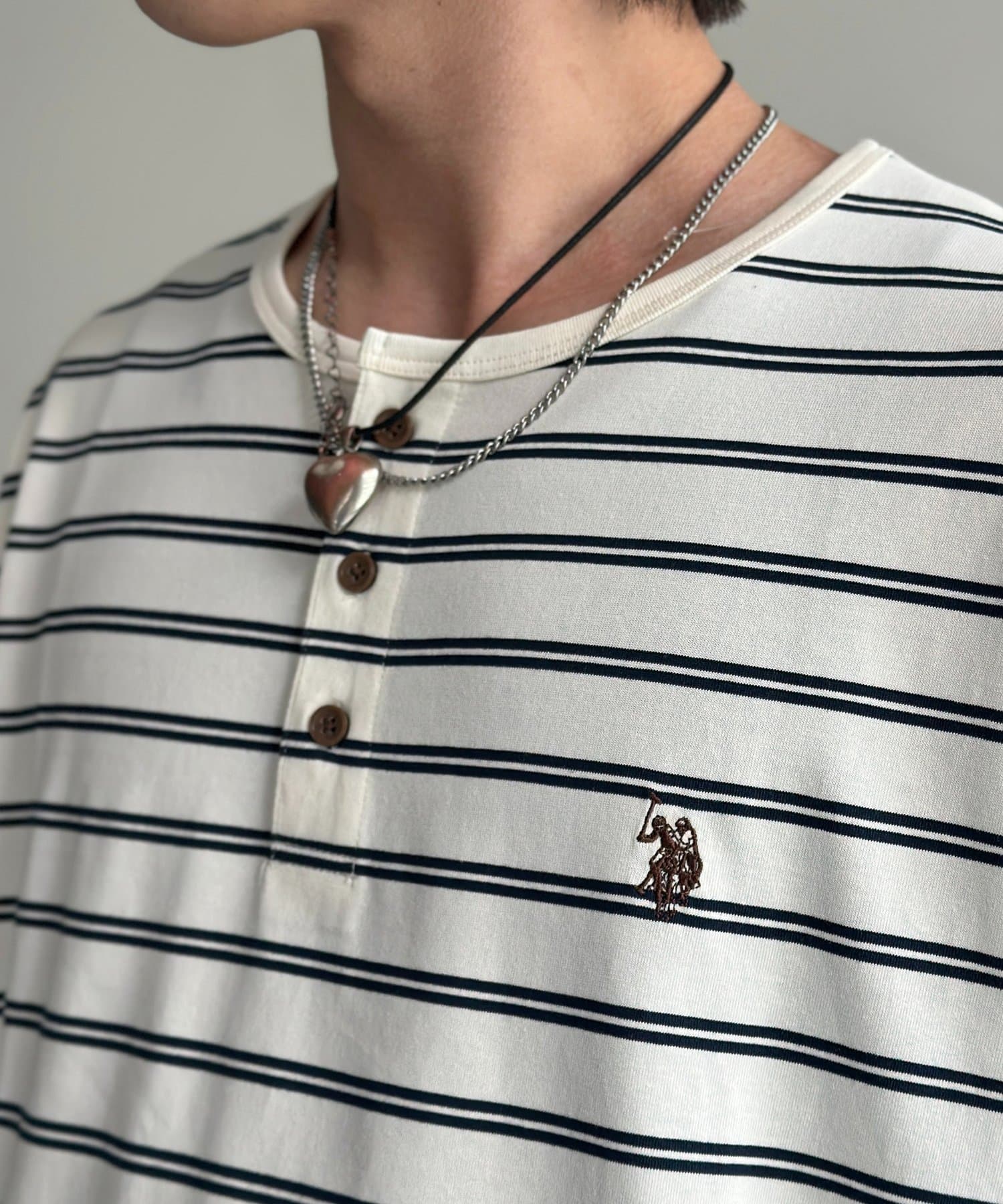 CPCM(シーピーシーエム) 【U.S. POLO ASSN.】ボーダーヘンリーT