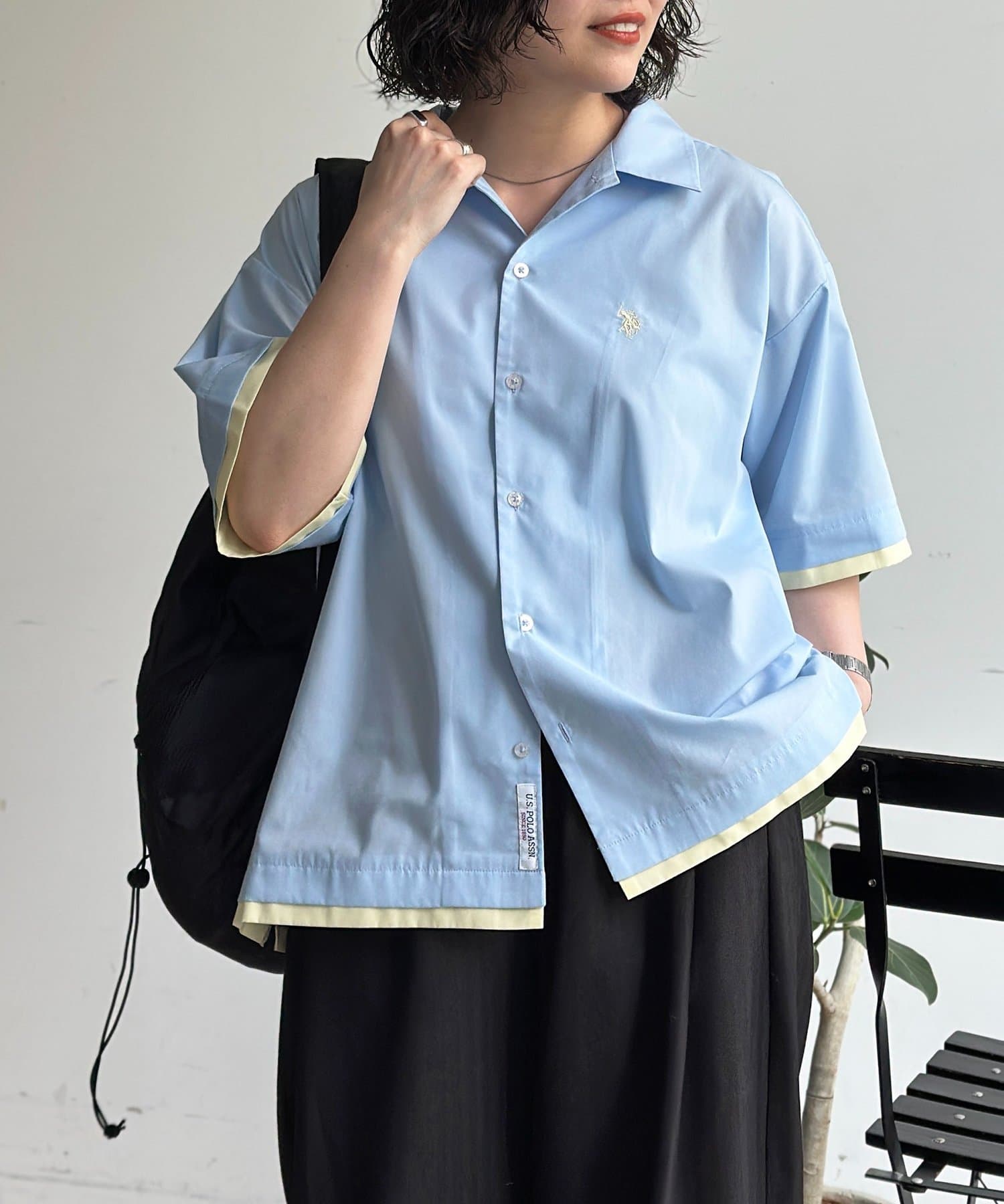 CPCM(シーピーシーエム) 【U.S. POLO ASSN.】フェイクレイヤー半袖シャツ