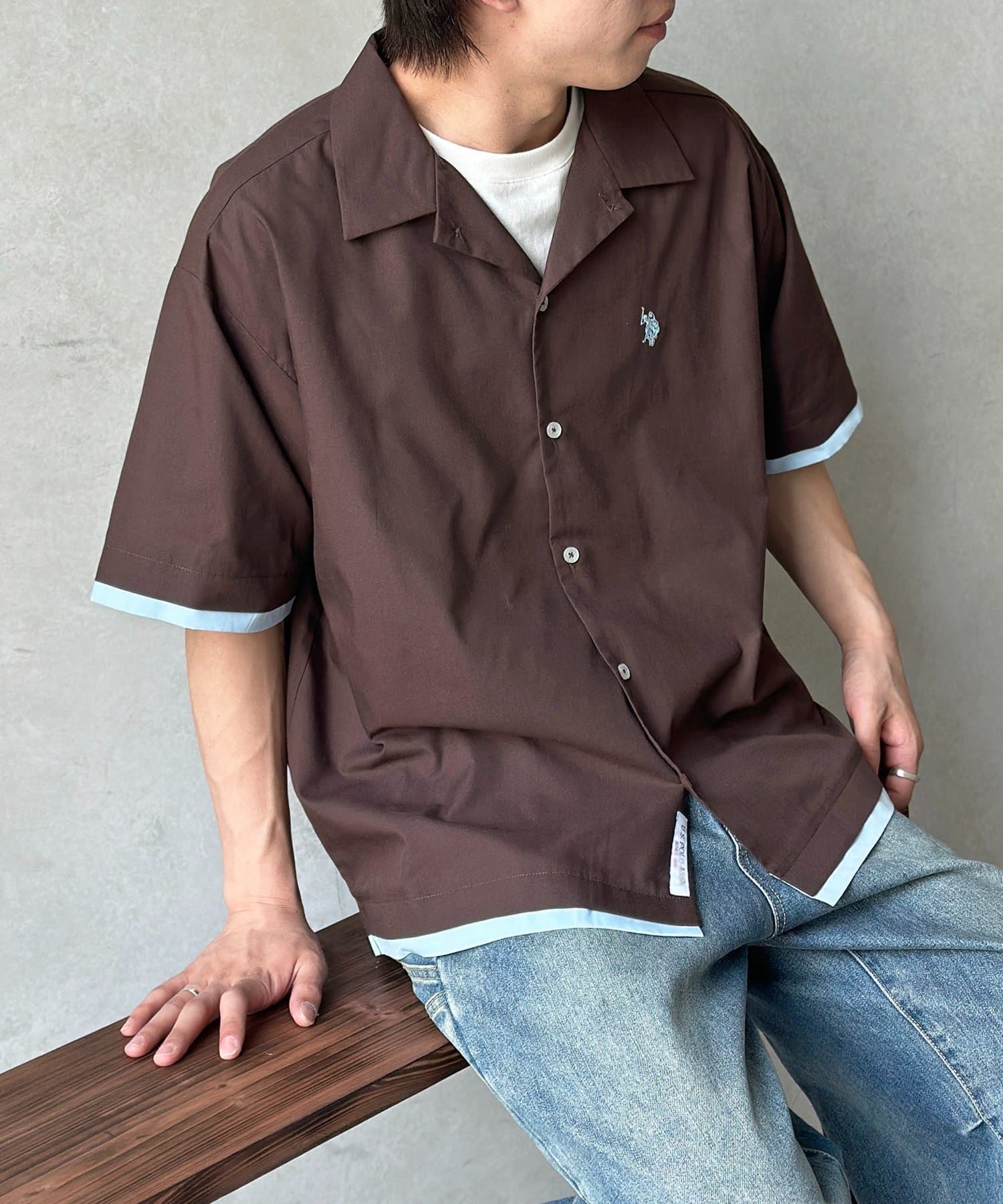CPCM(シーピーシーエム) 【U.S. POLO ASSN.】フェイクレイヤー半袖シャツ