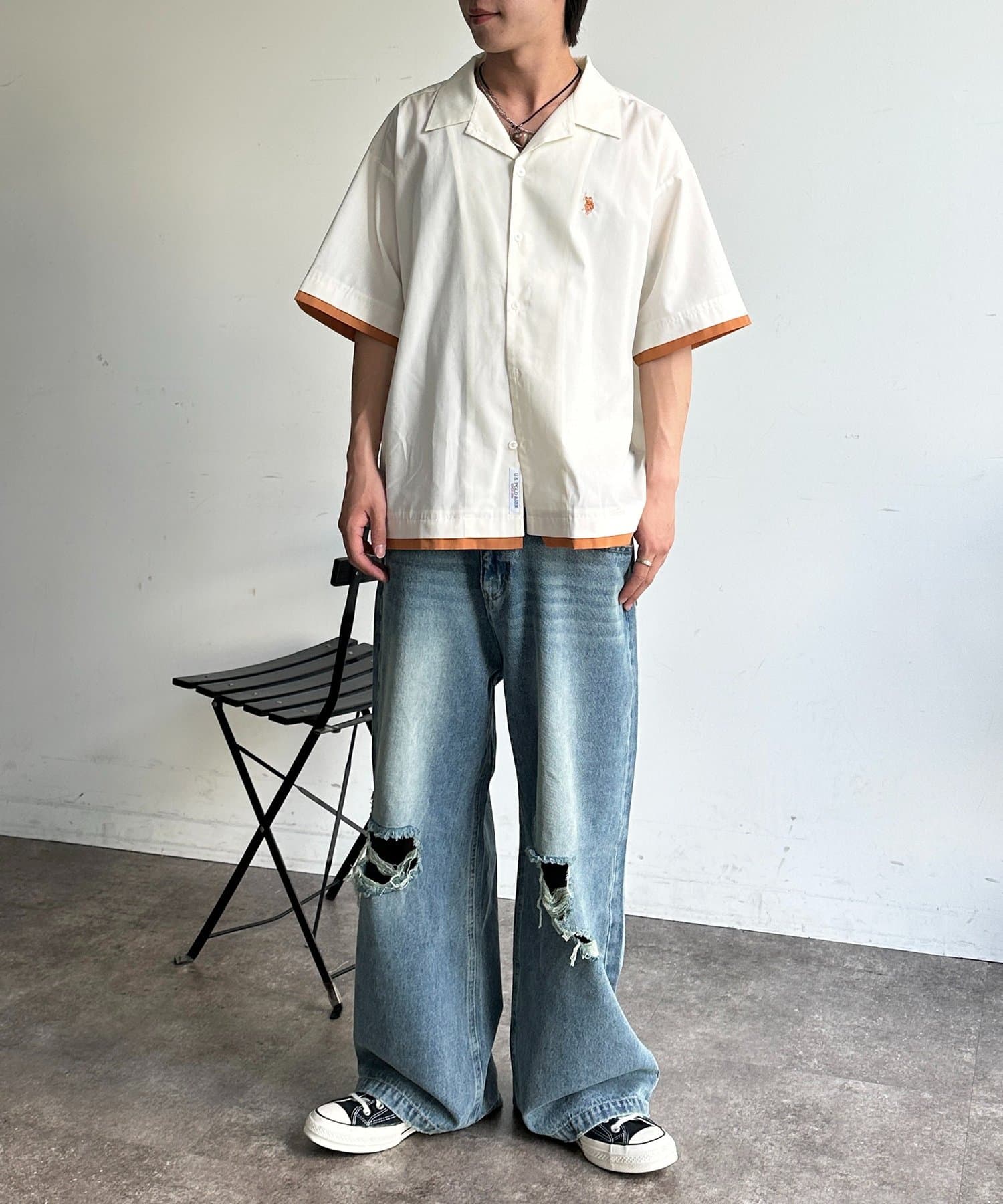 CPCM(シーピーシーエム) 【U.S. POLO ASSN.】フェイクレイヤー半袖シャツ