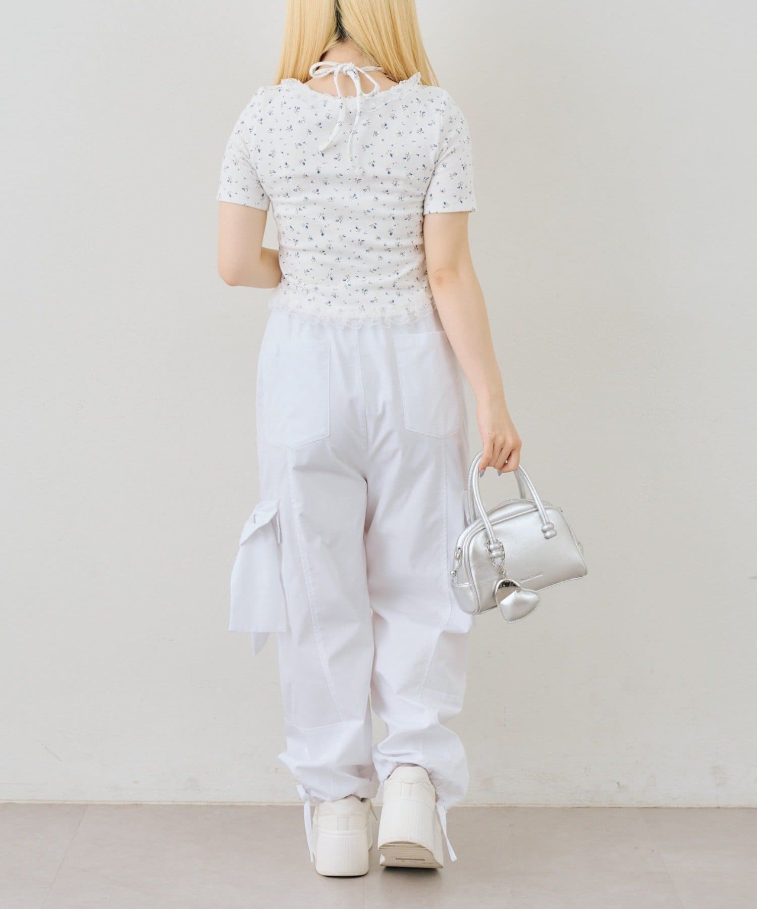 NICE CLAUP / OLIVE des OLIVE OUTLET(ナイスクラップ  / オリーブ デ オリーブ アウトレット) 【continuer】レースフリルテレコT