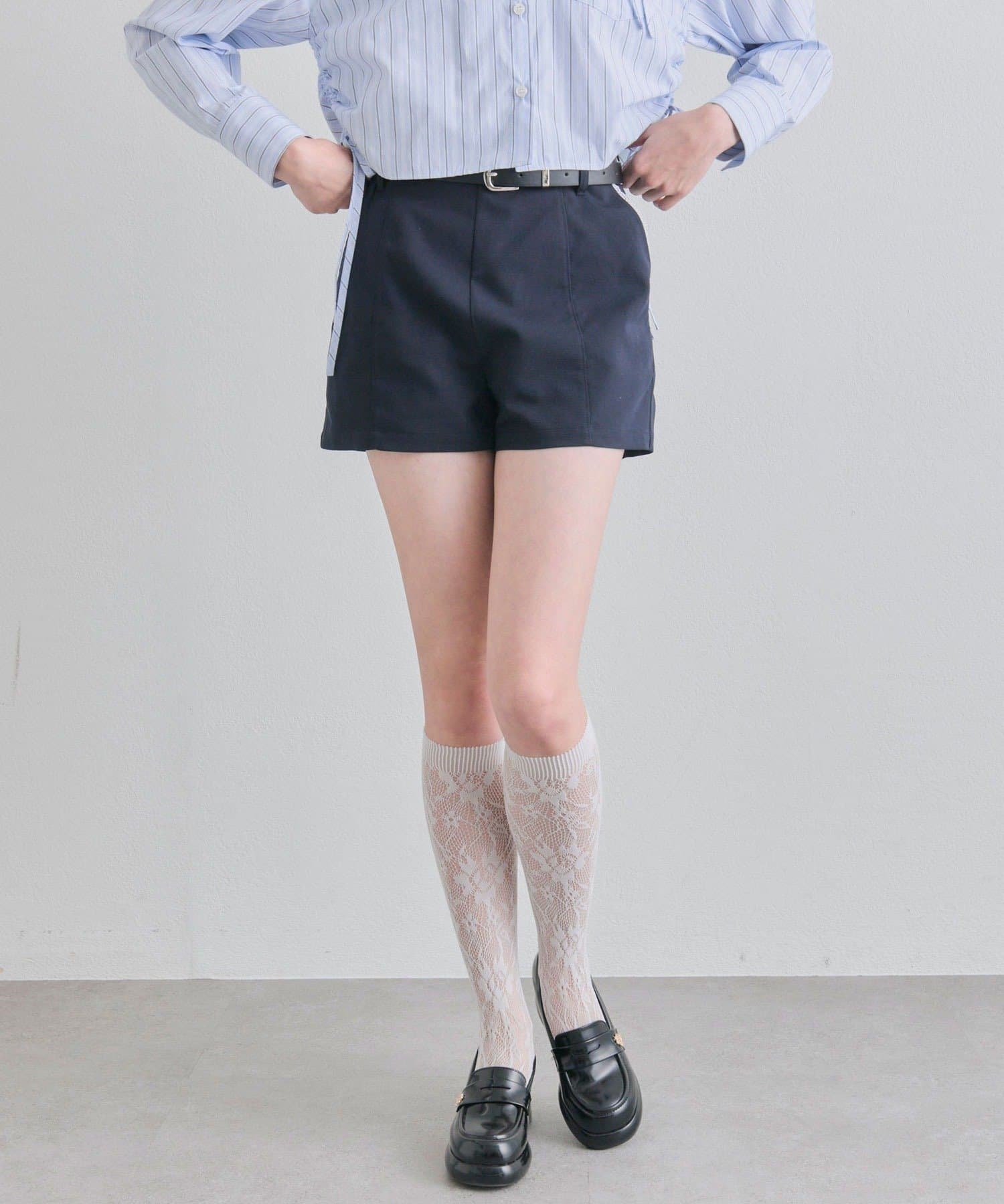 NICE CLAUP / OLIVE des OLIVE OUTLET(ナイスクラップ  / オリーブ デ オリーブ アウトレット) 【OLIVE des OLIVE】ベルト付きショートパンツ