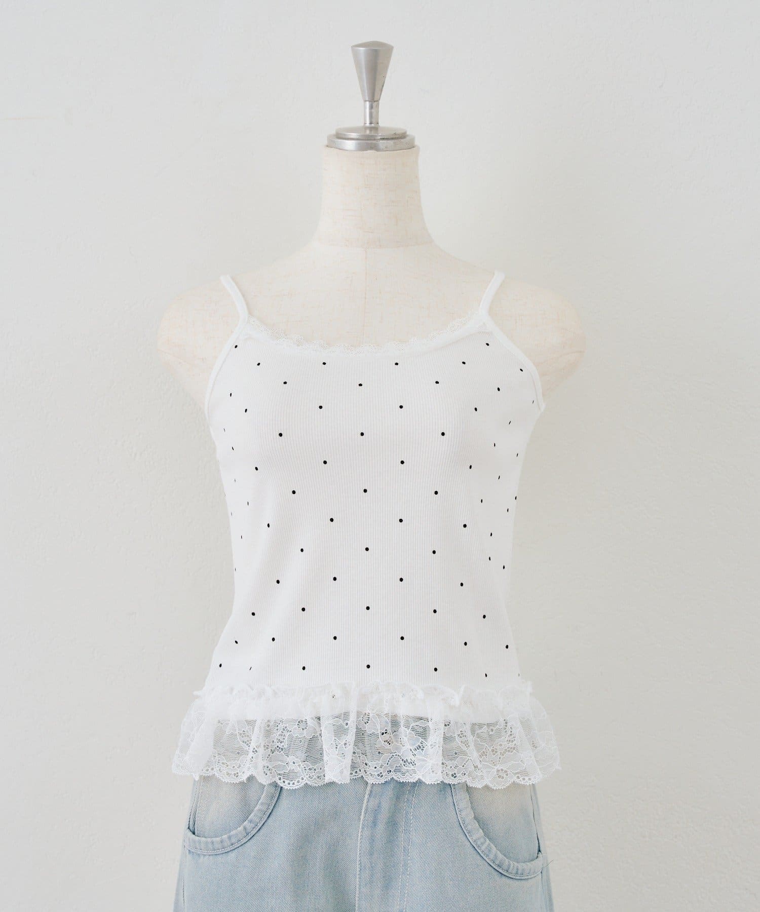 NICE CLAUP / OLIVE des OLIVE OUTLET(ナイスクラップ  / オリーブ デ オリーブ アウトレット) 【ANOTHER】【セットアイテム】半袖カーディガン+裾レースキャミ