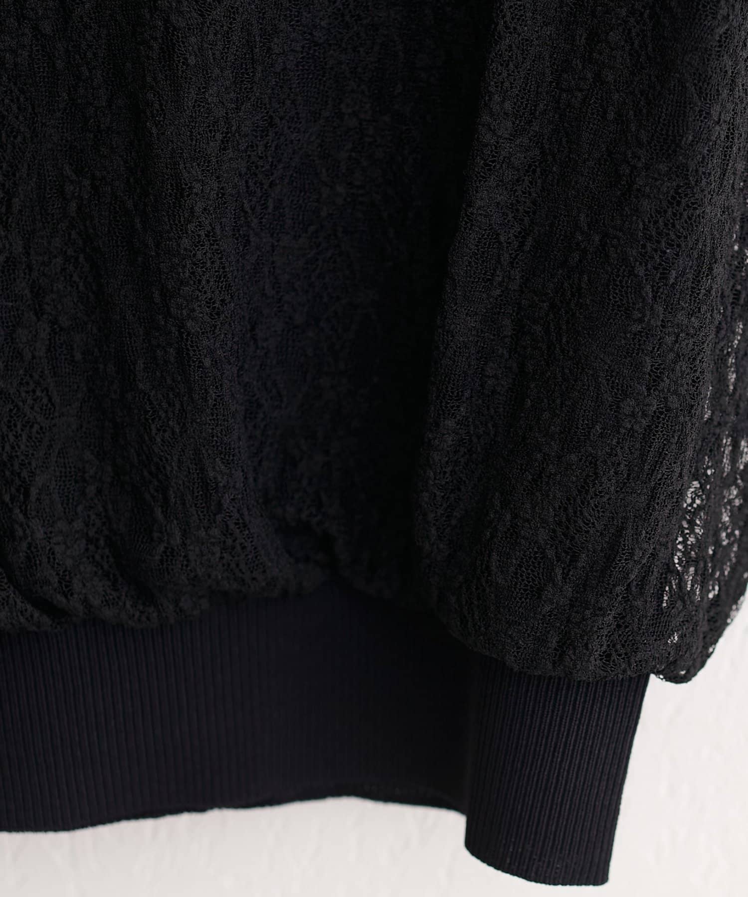 natural couture(ナチュラルクチュール) 【sherbet line】接触冷感レースレイヤードニット