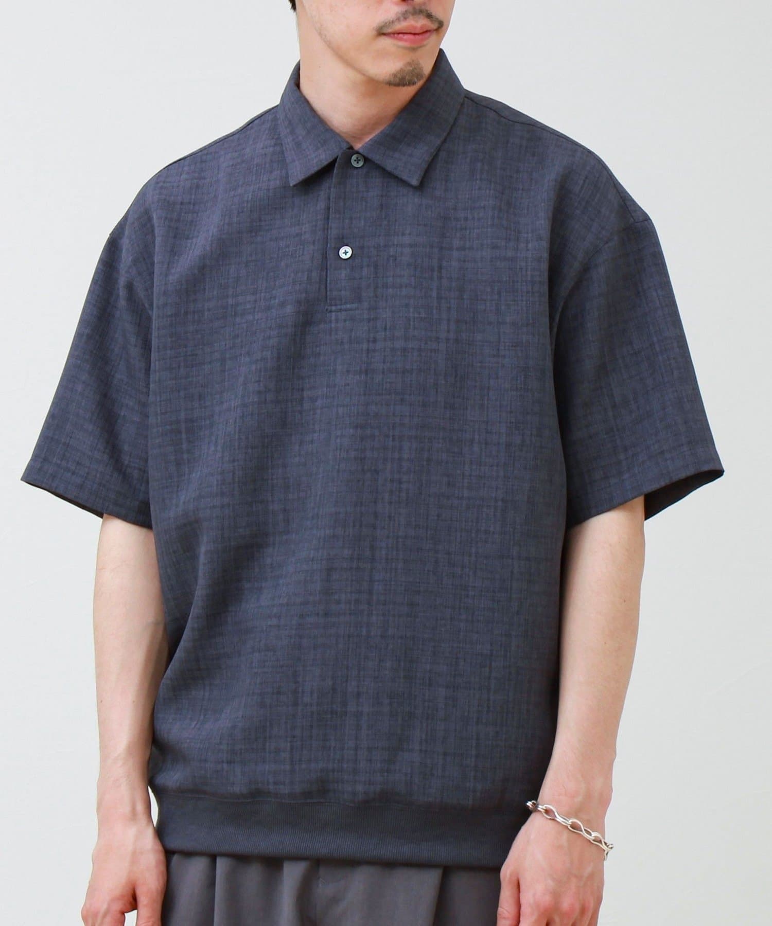 FREDY & GLOSTER(フレディ アンド グロスター) 【セットアップ対応】リネンライクキャンバスポロ