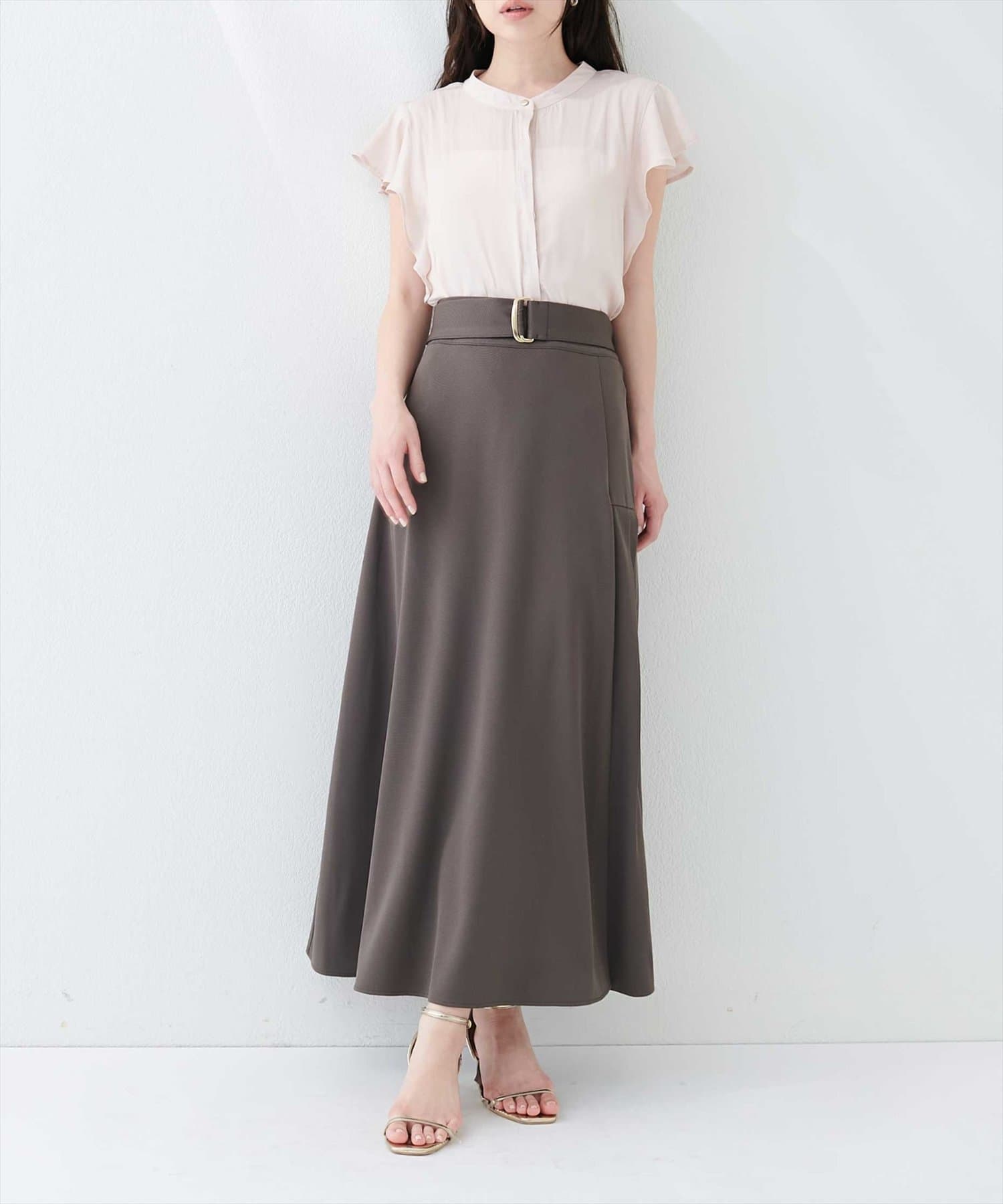 natural couture(ナチュラルクチュール) アシメタックデザインフレアスカート