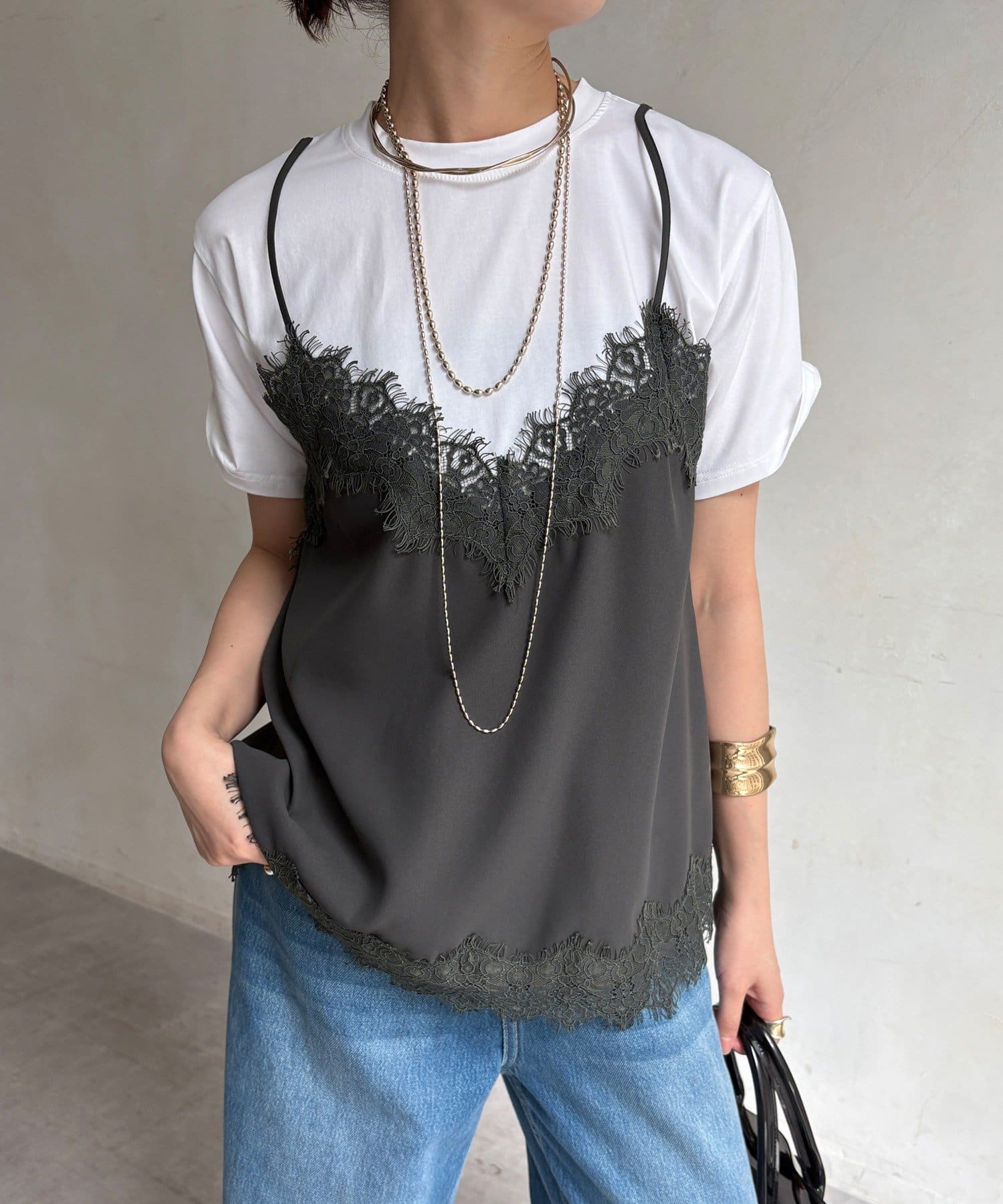 DOUDOU(ドゥドゥ) 【WEB限定】キャミドッキングTEE