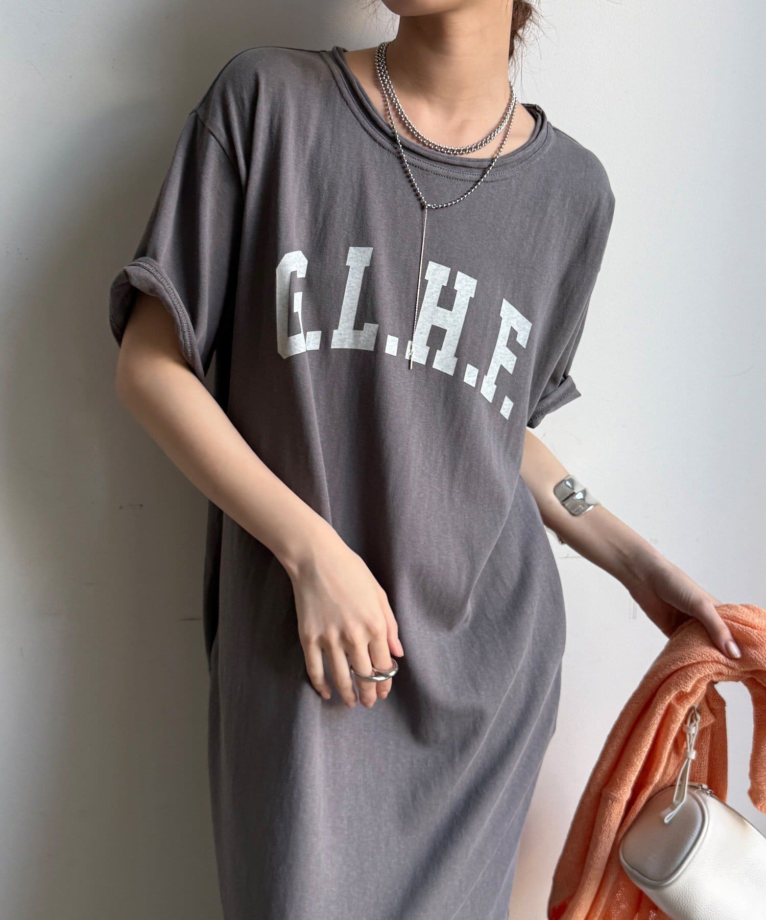 DOUDOU(ドゥドゥ) 【WEB限定】ロゴTEEワンピース