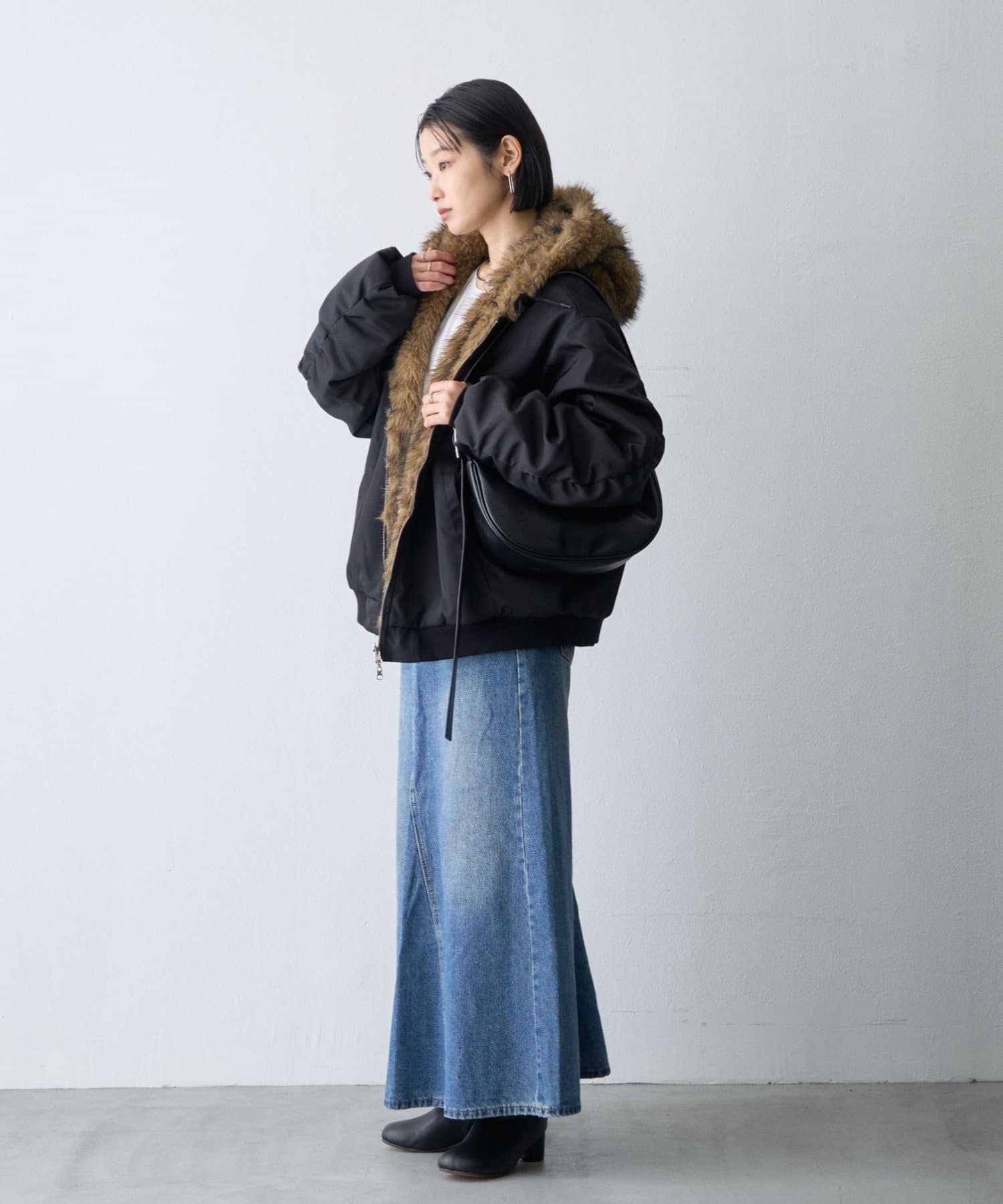 CIAOPANIC TYPY(チャオパニックティピー) 【WEB限定】【UNISEX】2WAYリバーシブルファーフードボリュームナイロンブルゾン