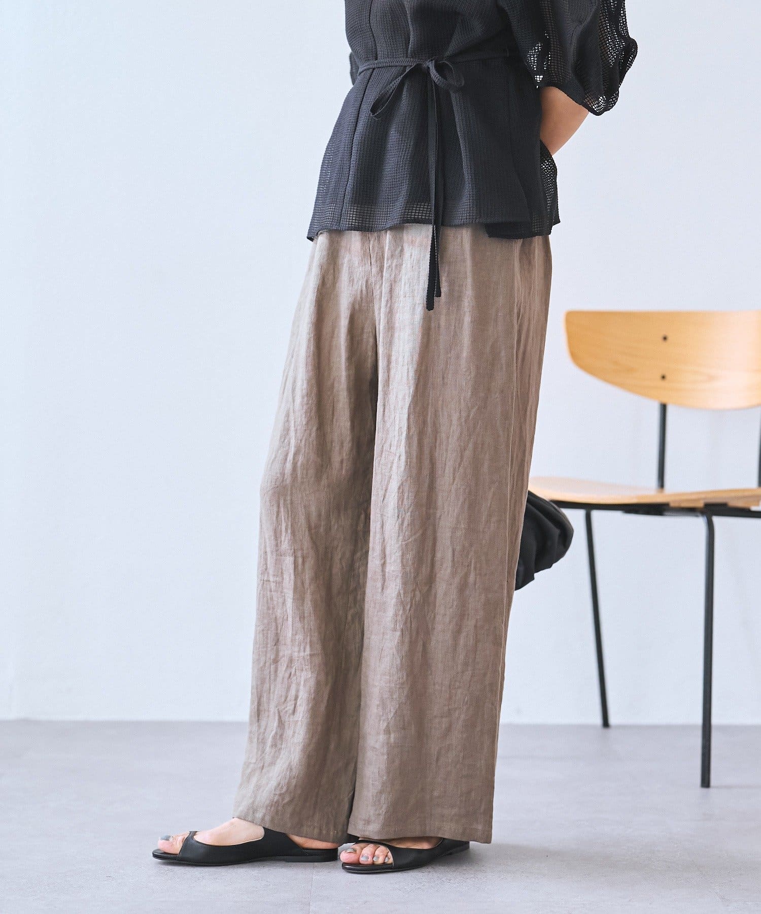 BEARDSLEY(ビアズリー) 《5/21(木)12:00予約開始》リネンワイドパンツ