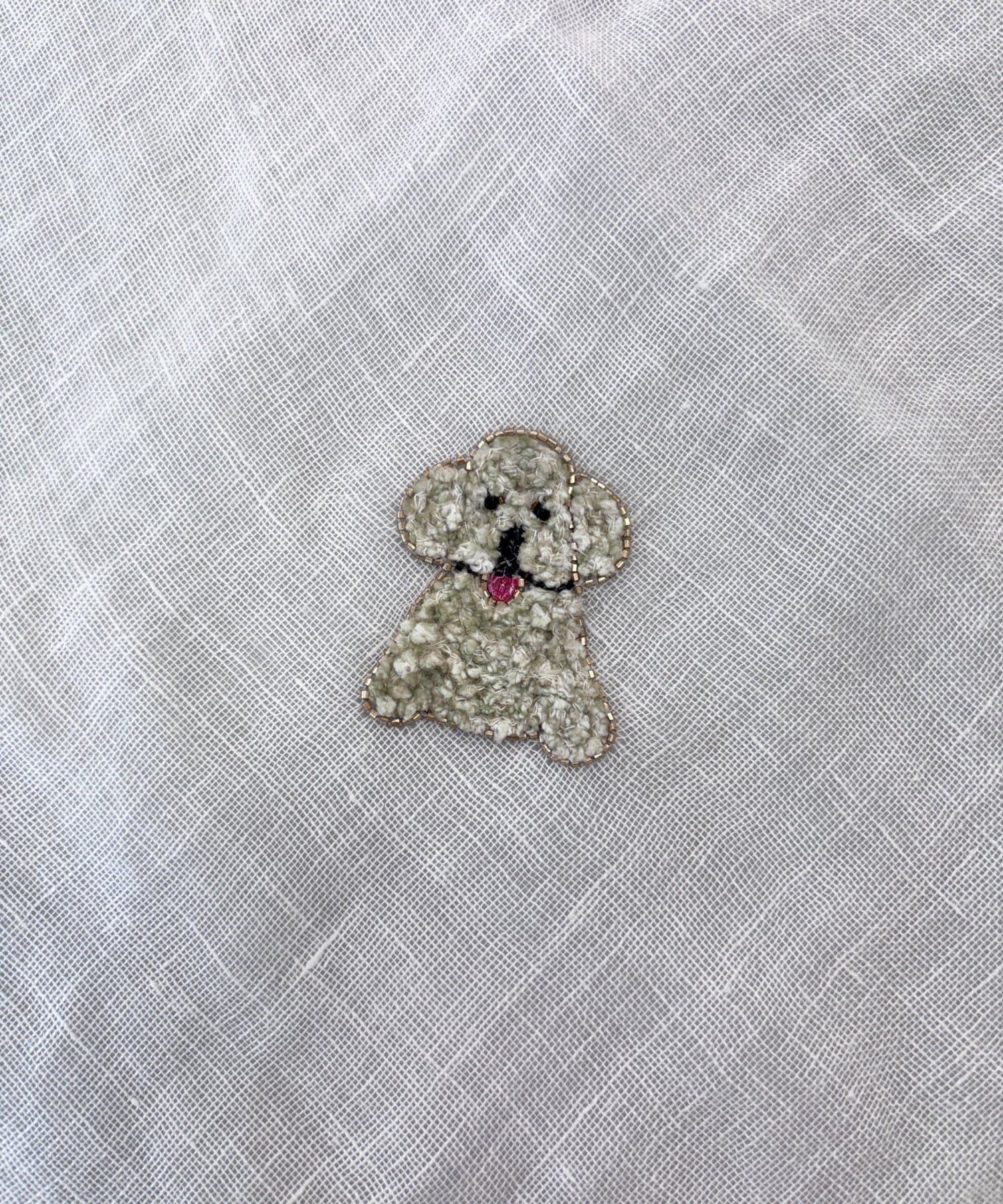 BEARDSLEY(ビアズリー) 犬の刺繍ストール《CITRUS》