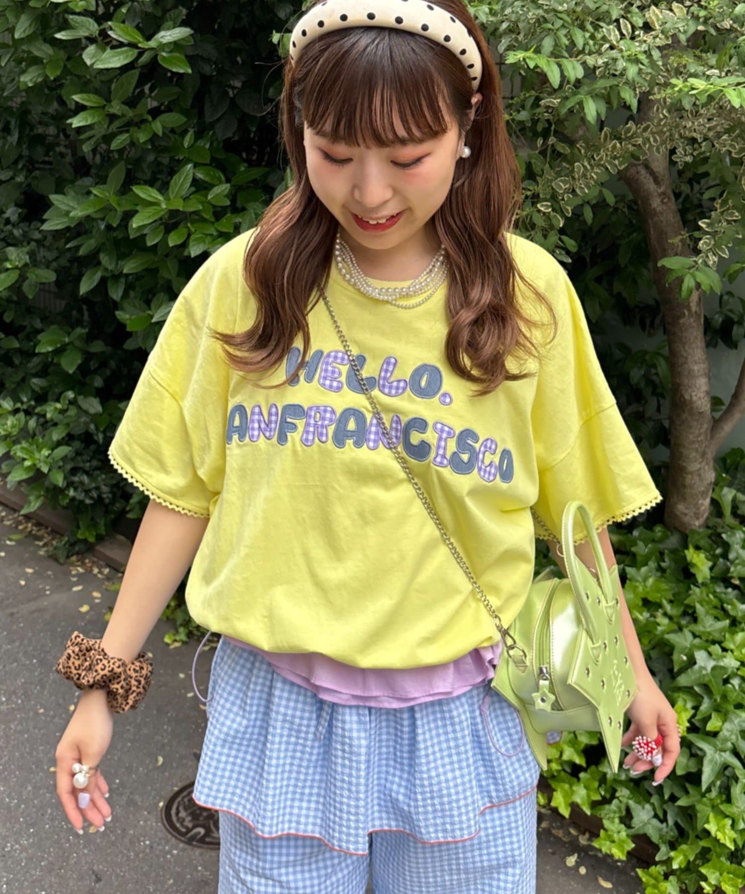 CIAOPANIC TYPY(チャオパニックティピー) 【HELLO.SANFRANCISCO/ハローサンフランシスコ】裾フリルドロストTシャツ