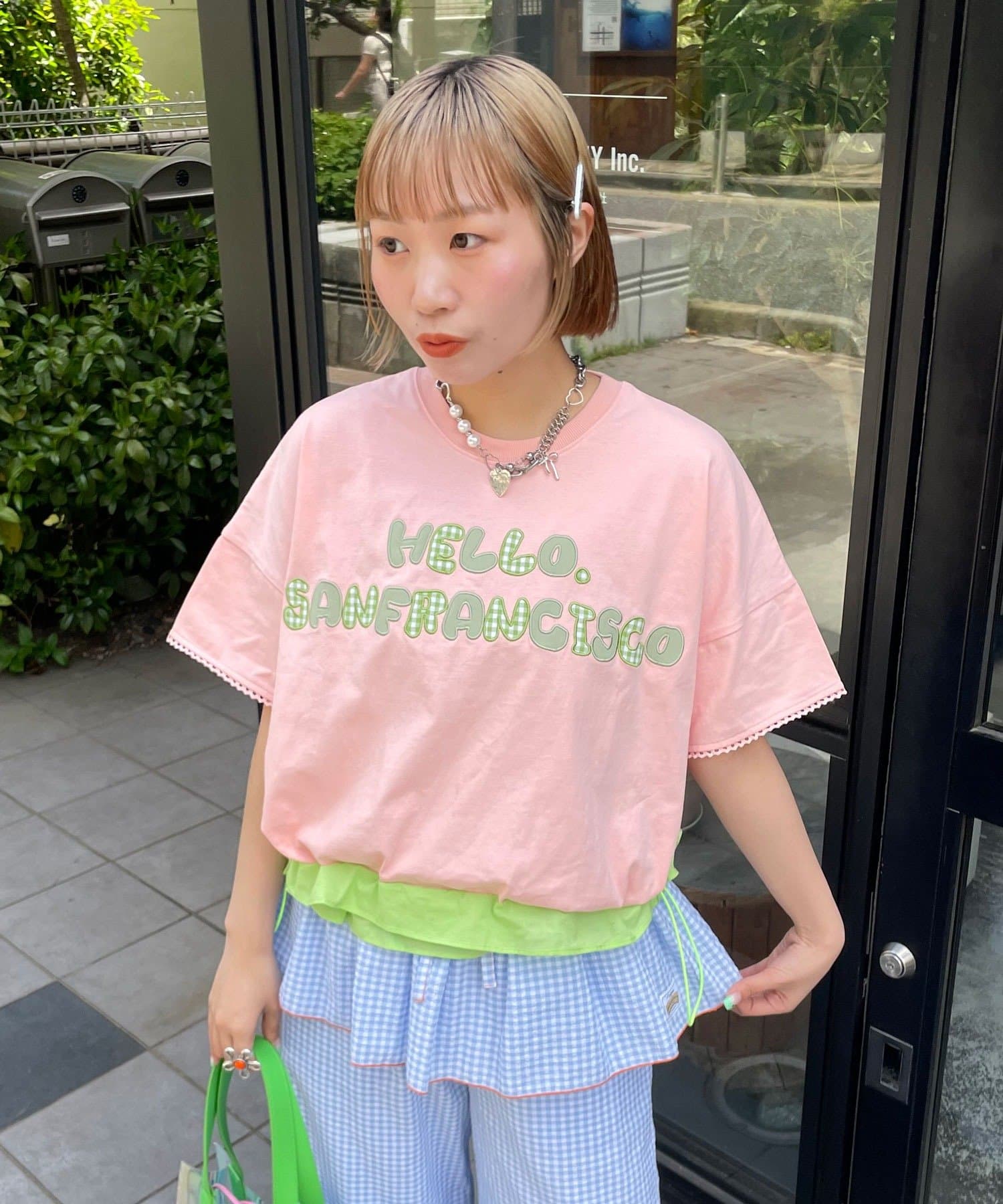 CIAOPANIC(チャオパニック) 【HELLO.SANFRANCISCO/ハローサンフランシスコ】裾フリルドロストTシャツ