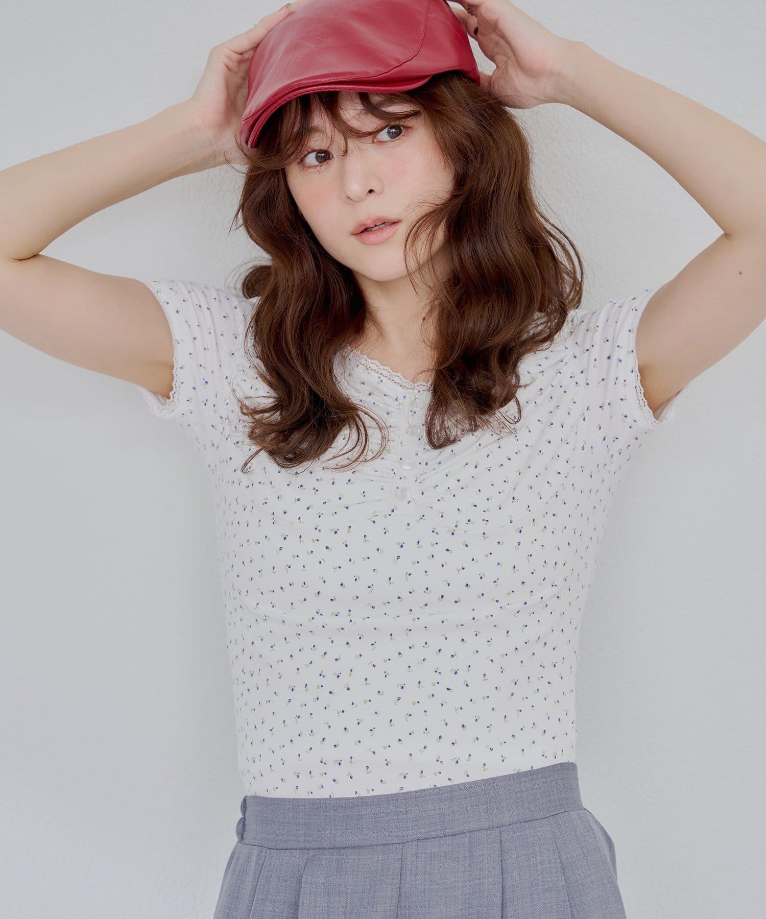 NICE CLAUP / OLIVE des OLIVE OUTLET(ナイスクラップ  / オリーブ デ オリーブ アウトレット) 【continuer】アソートギャザーT