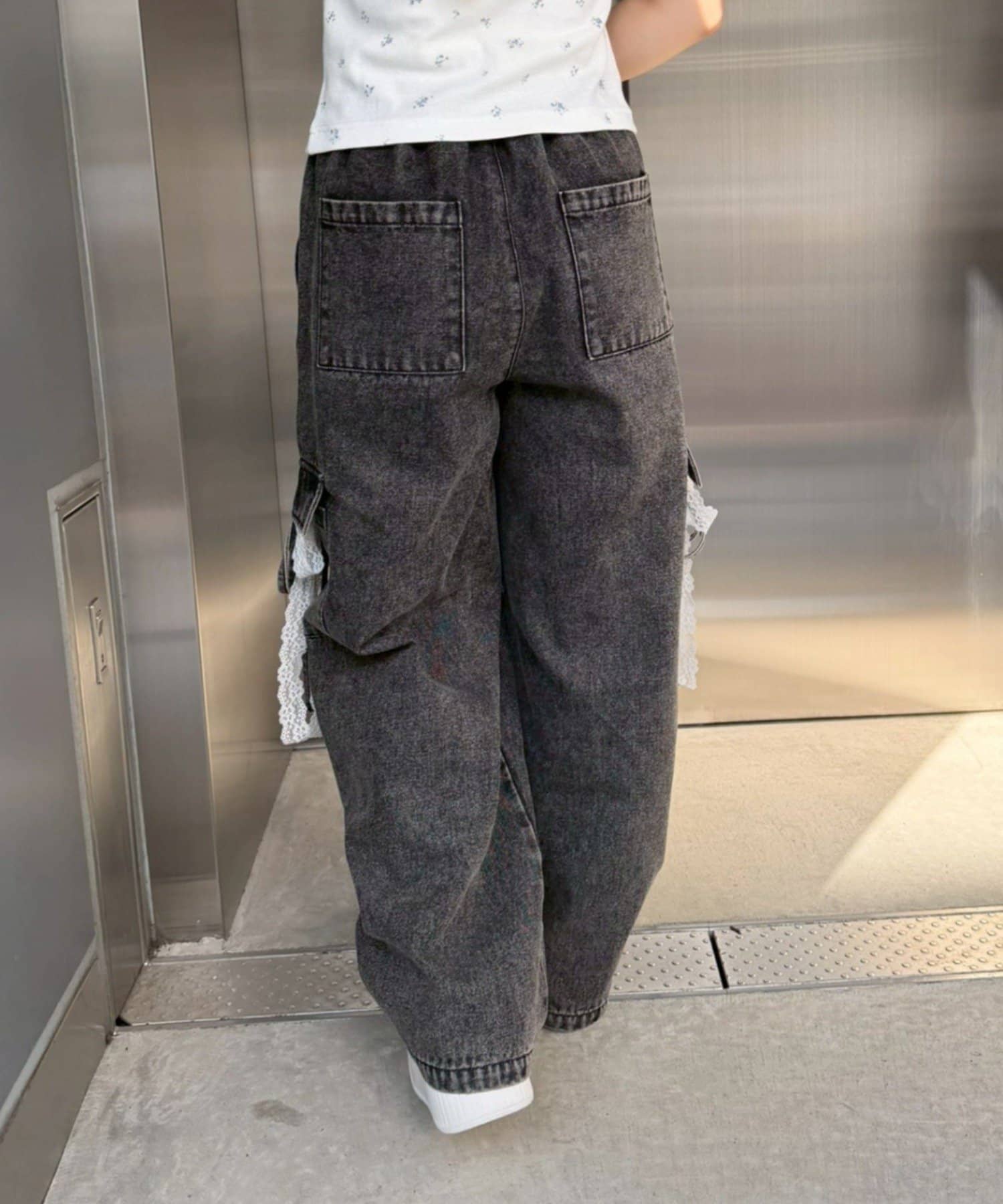 NICE CLAUP / OLIVE des OLIVE OUTLET(ナイスクラップ  / オリーブ デ オリーブ アウトレット) 【continuer】2WAYリボンカーゴパンツ