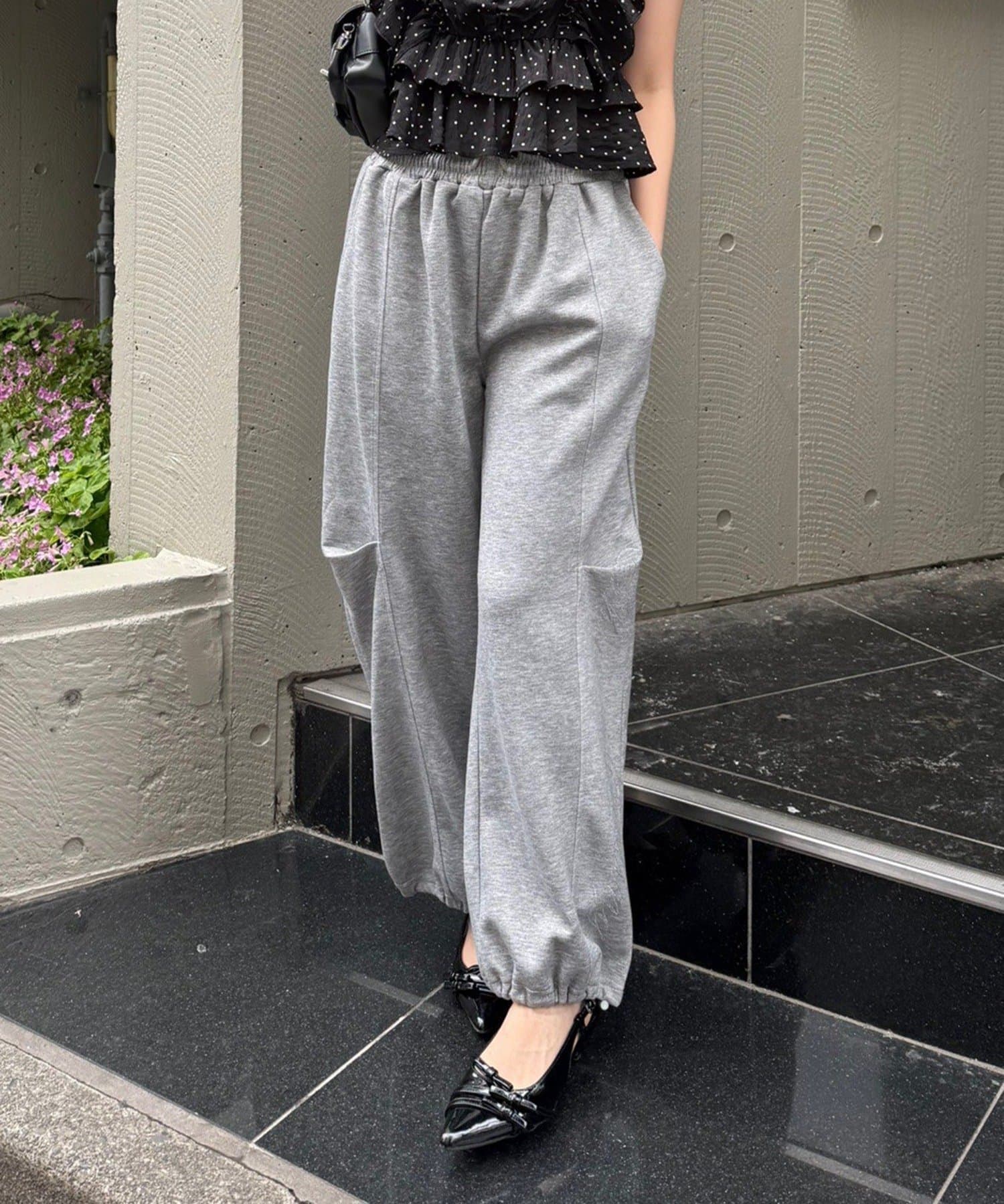 NICE CLAUP / OLIVE des OLIVE OUTLET(ナイスクラップ  / オリーブ デ オリーブ アウトレット) 【continuer】キラキラロゴスウェットパンツ