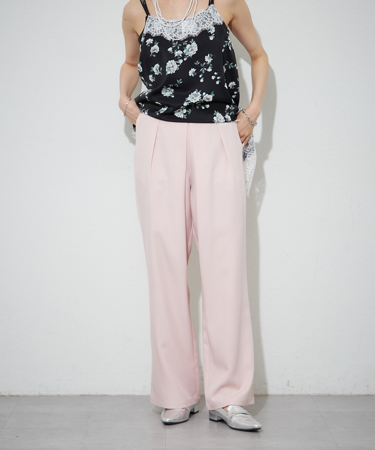 Remind me and forever(リマインドミーアンドフォーエバー) 【M/Lサイズ展開】ストレートタックパンツ