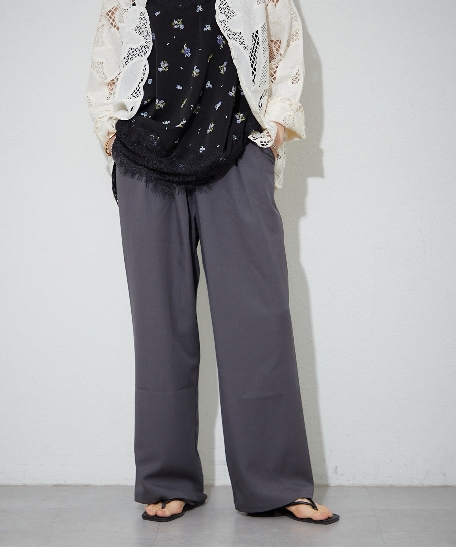 Remind me and forever(リマインドミーアンドフォーエバー) 【M/Lサイズ展開】ストレートタックパンツ