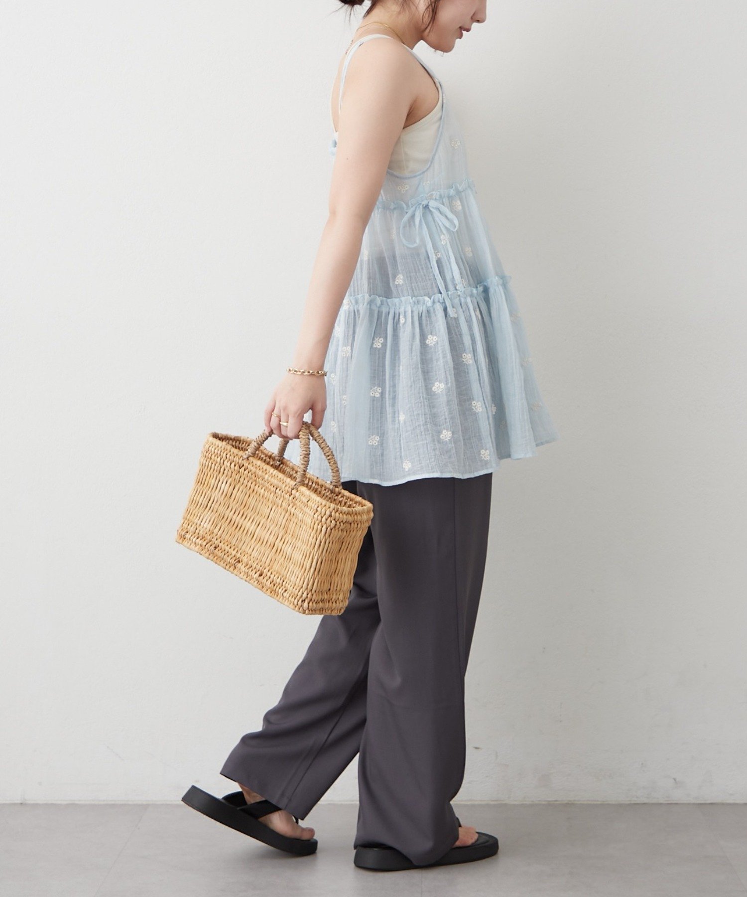 Remind me and forever(リマインドミーアンドフォーエバー) 【M/Lサイズ展開】ストレートタックパンツ