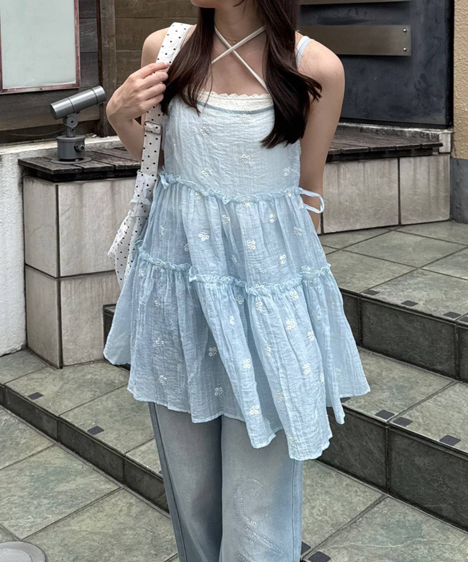 Remind me and forever(リマインドミーアンドフォーエバー) サイドリボンキャミチュニック