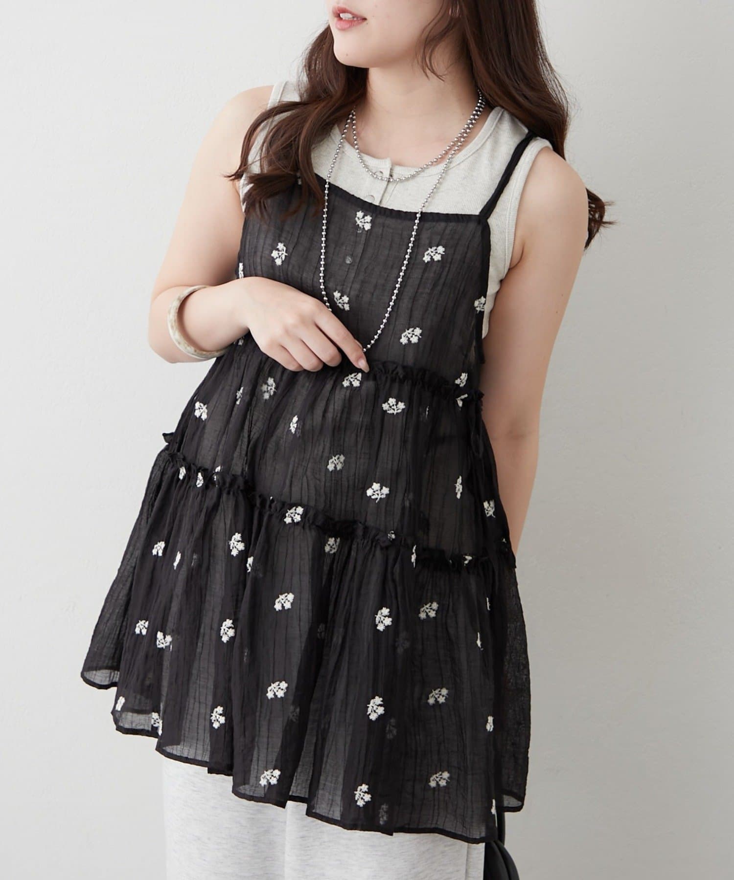 Remind me and forever(リマインドミーアンドフォーエバー) サイドリボンキャミチュニック