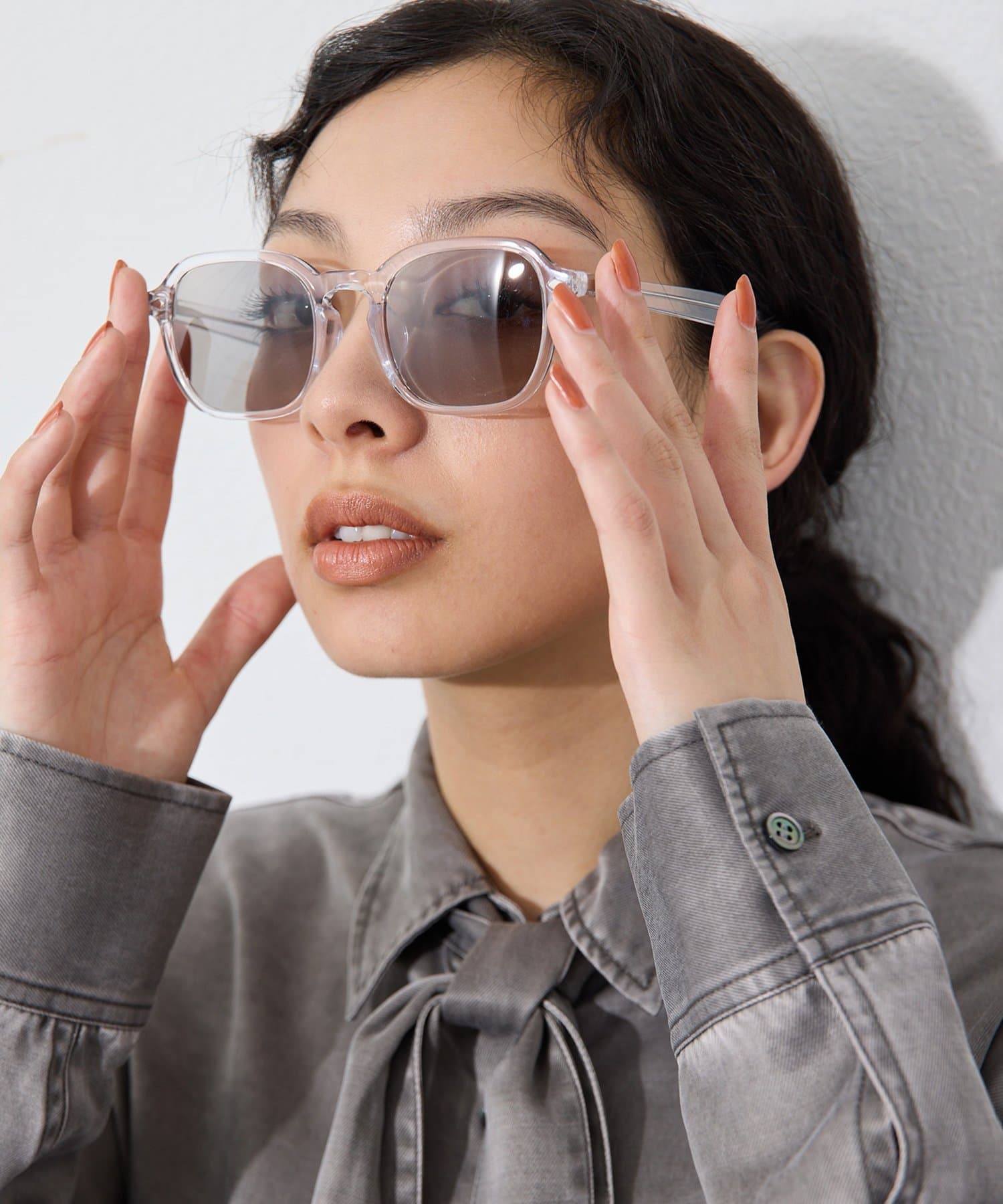 Whim Gazette(ウィム ガゼット) ＜7/30インスタLIVEご紹介アイテム＞【eyegarment】LUMI GRIS　カラーレンズメガネ