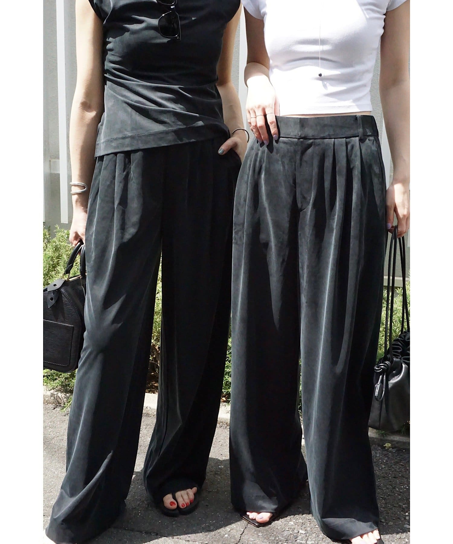 SHENERY(シーナリー) 【Her Edit】キュプラジャージータックパンツ