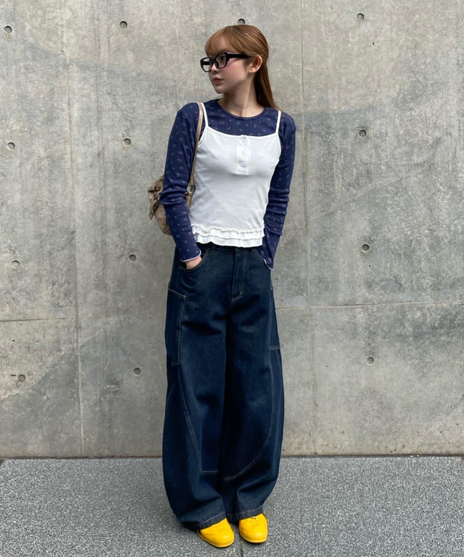 【ネイビー】【RAY CASSIN】花柄レイヤードキャミセット RAY CASSIN】花柄レイヤードキャミセット | OUTLET(アウトレット