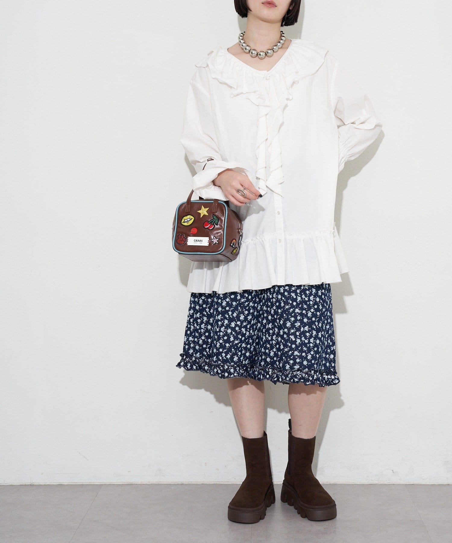 OUTLET(アウトレット) 【Ciaopanic】【GRAIN】スクエアアソートワッペンハンドバッグ